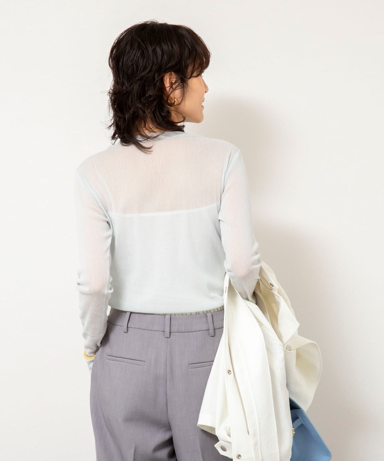 NOLLEY'S(ノーリーズ) ウォッシャブルラメチュールロンＴ