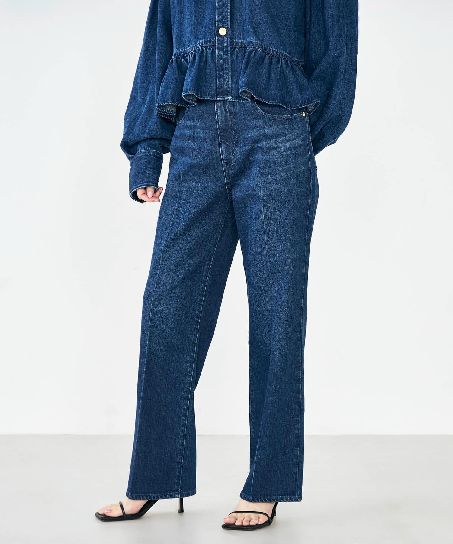 NOLLEY'S(ノーリーズ) 【RM denim】センタープレスデニム