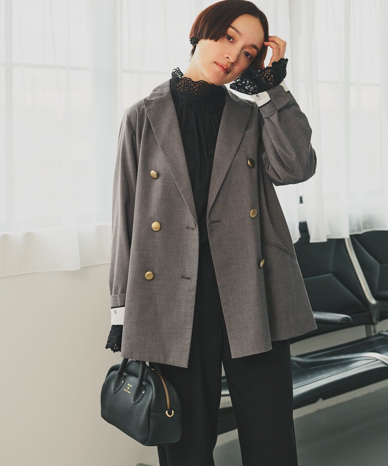 PUAL CE CIN(ピュアルセシン) 【セットアップ対応】TRダブルデザインテーラードジャケット