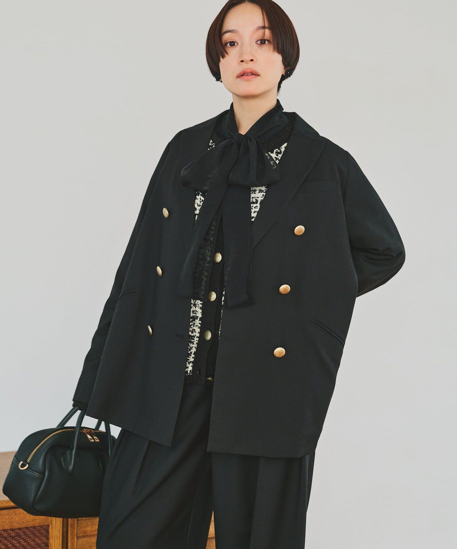 PUAL CE CIN(ピュアルセシン) 【セットアップ対応】TRダブルデザインテーラードジャケット