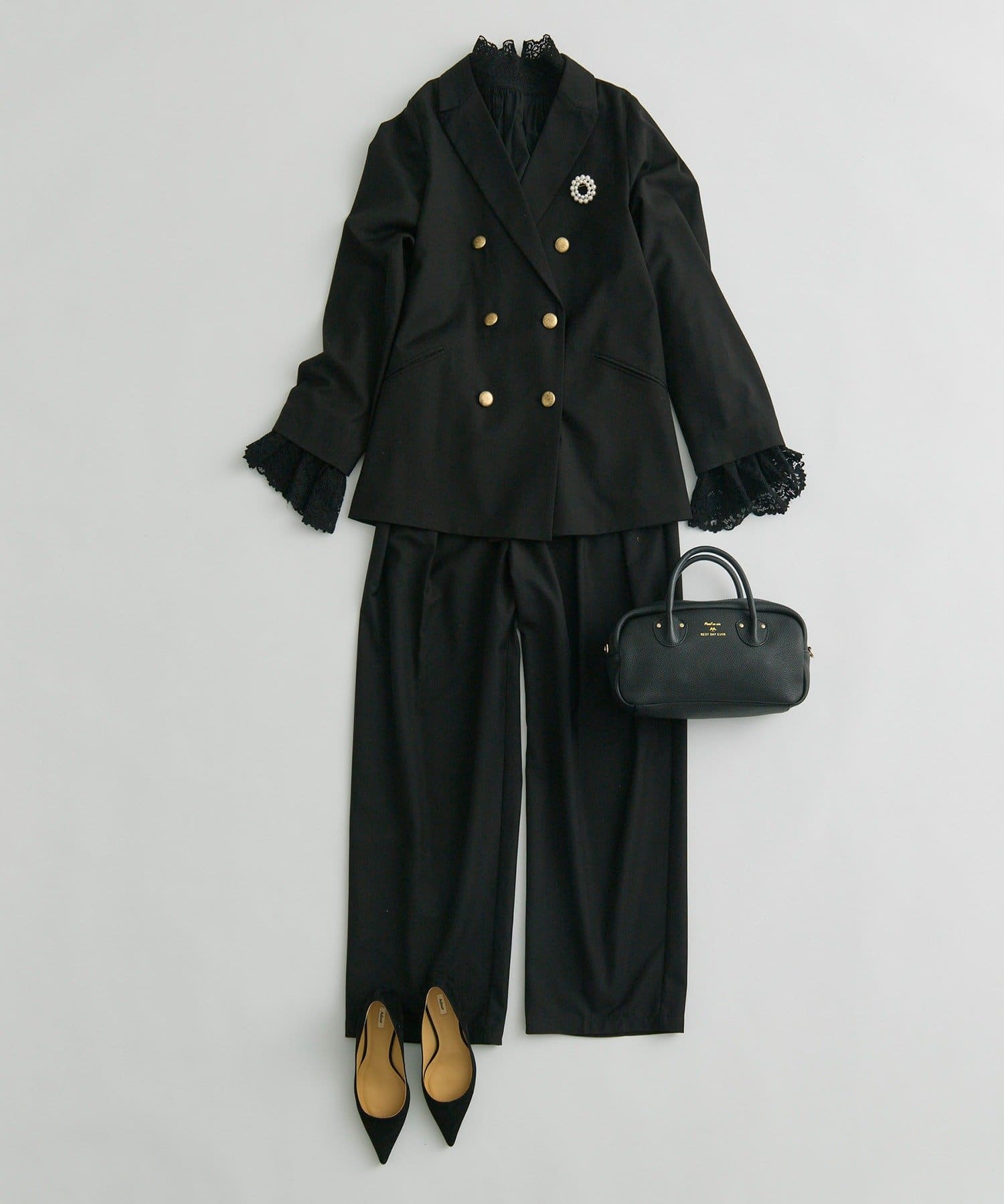 PUAL CE CIN(ピュアルセシン) 【セットアップ対応】TRダブルデザインテーラードジャケット