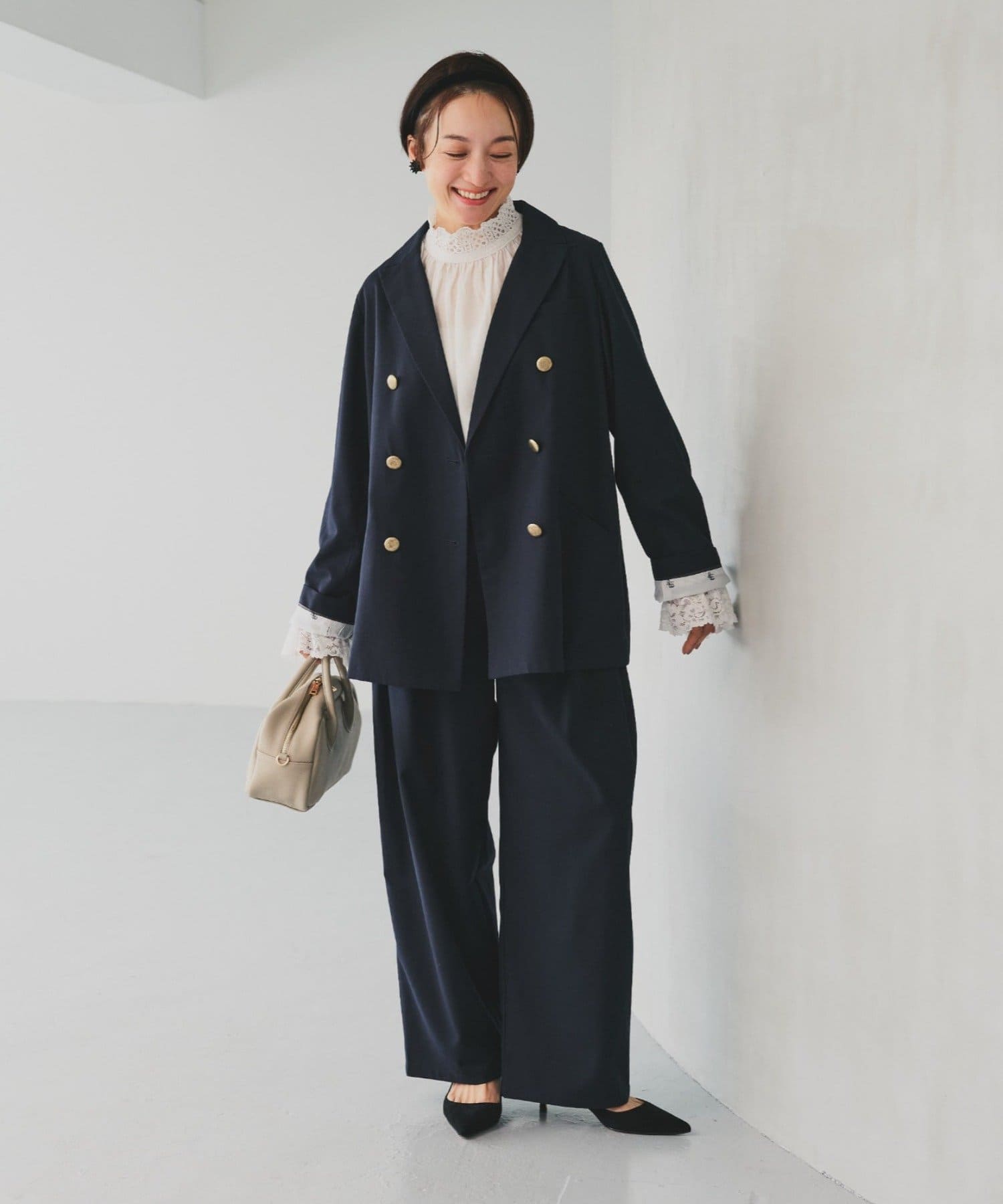 PUAL CE CIN(ピュアルセシン) 【SMLサイズ展開】【セットアップ対応】TRツータックスラックスパンツ