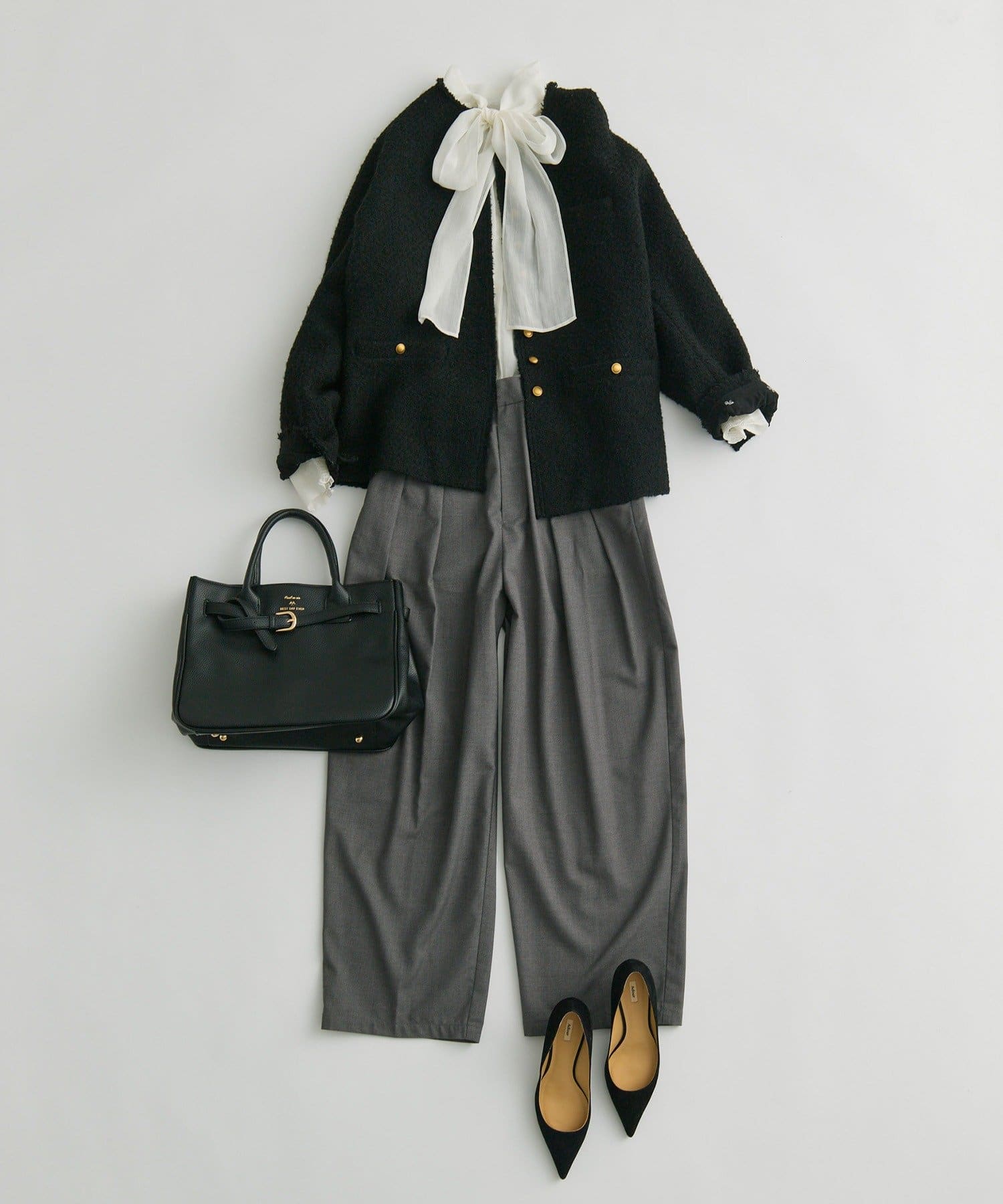 PUAL CE CIN(ピュアルセシン) アソートツィードノーカラージャケット