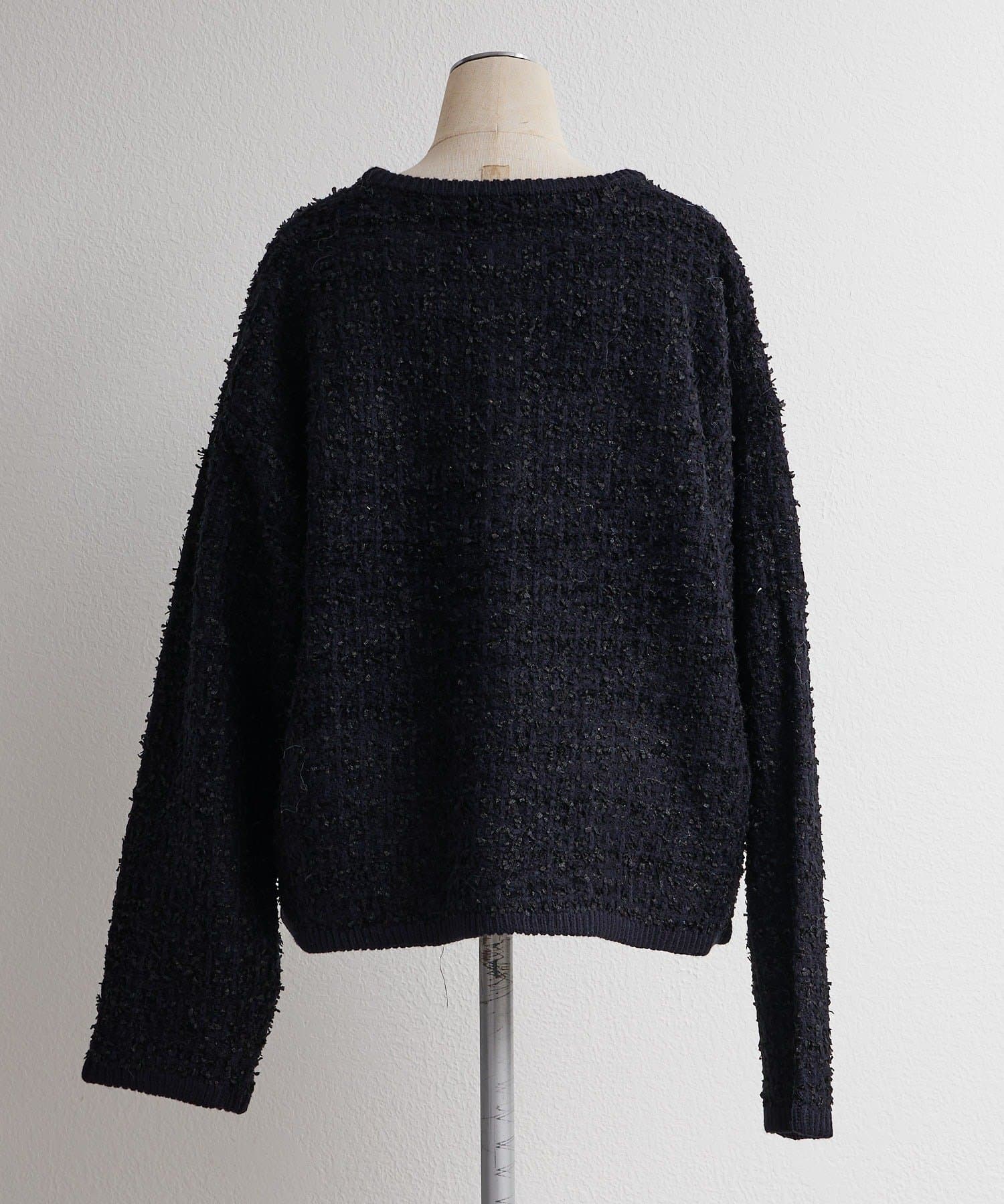 PUAL CE CIN(ピュアルセシン) ツィードライクニットカーディガン