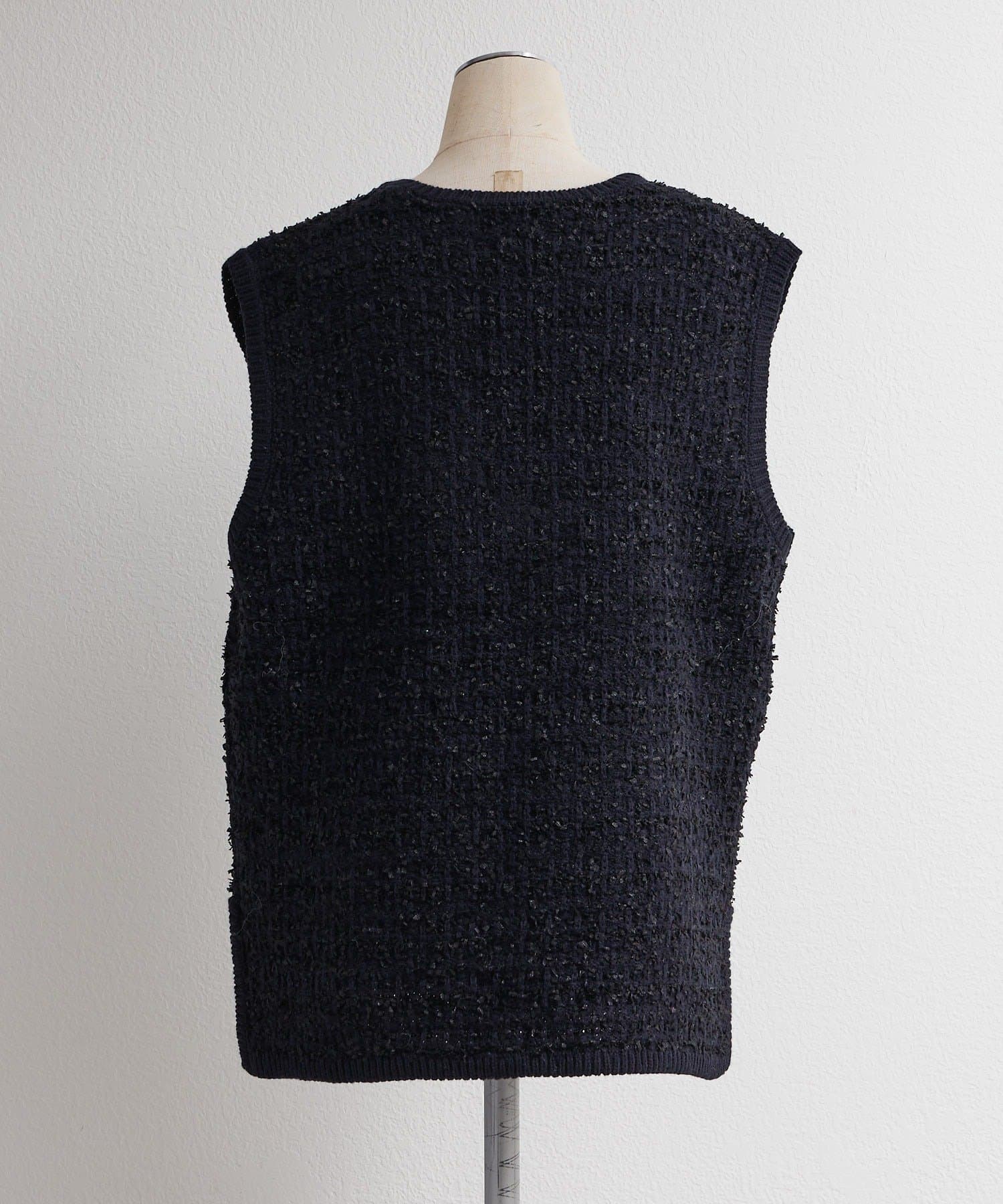 PUAL CE CIN(ピュアルセシン) ツィードライクニットベスト