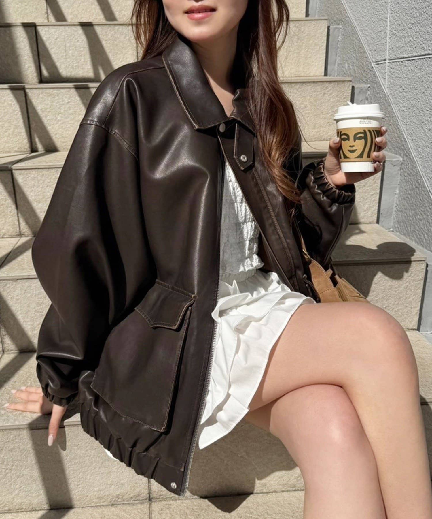 one after another NICE CLAUP(ワンアフターアナザー ナイスクラップ) フェイクレザージャケット