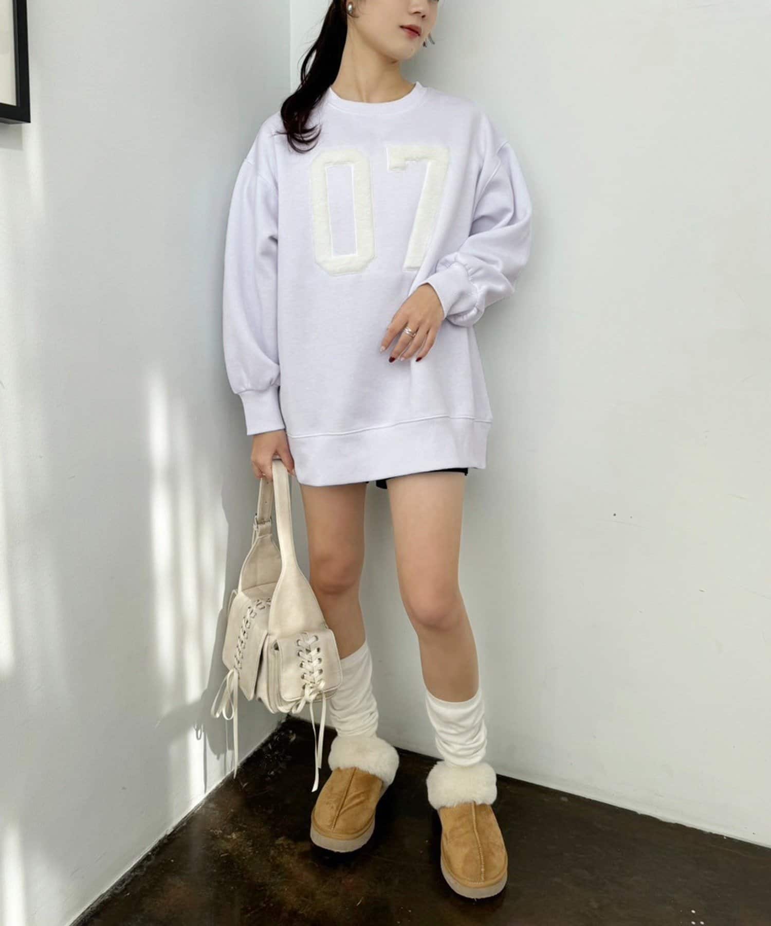 NICE CLAUP / OLIVE des OLIVE OUTLET(ナイスクラップ  / オリーブ デ オリーブ アウトレット) 【one after another NICE】【裏起毛】アソートロゴスウェット