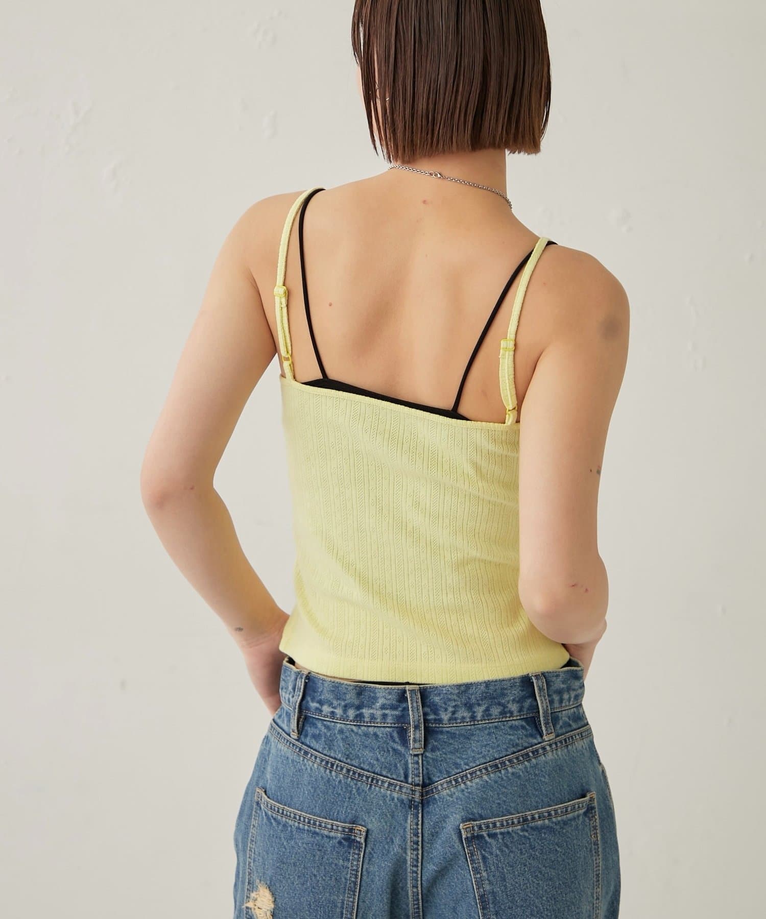 WHO’S WHO gallery(フーズフーギャラリー) シャーロットパターンメッシュレースキャミ