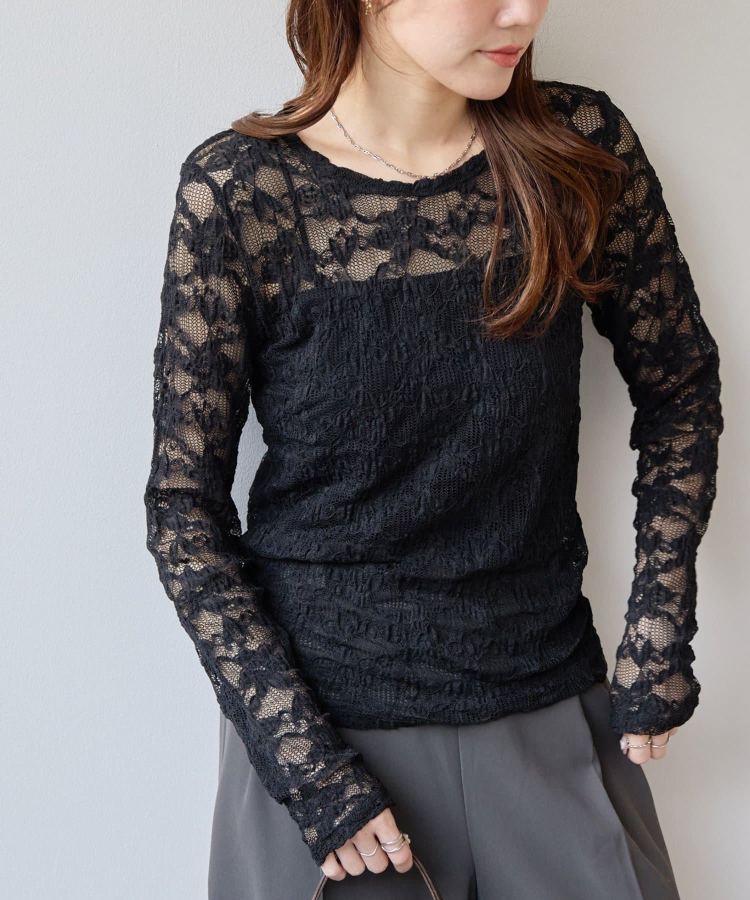 DISCOAT(ディスコート) 【SS先行予約】レースロングスリーブ