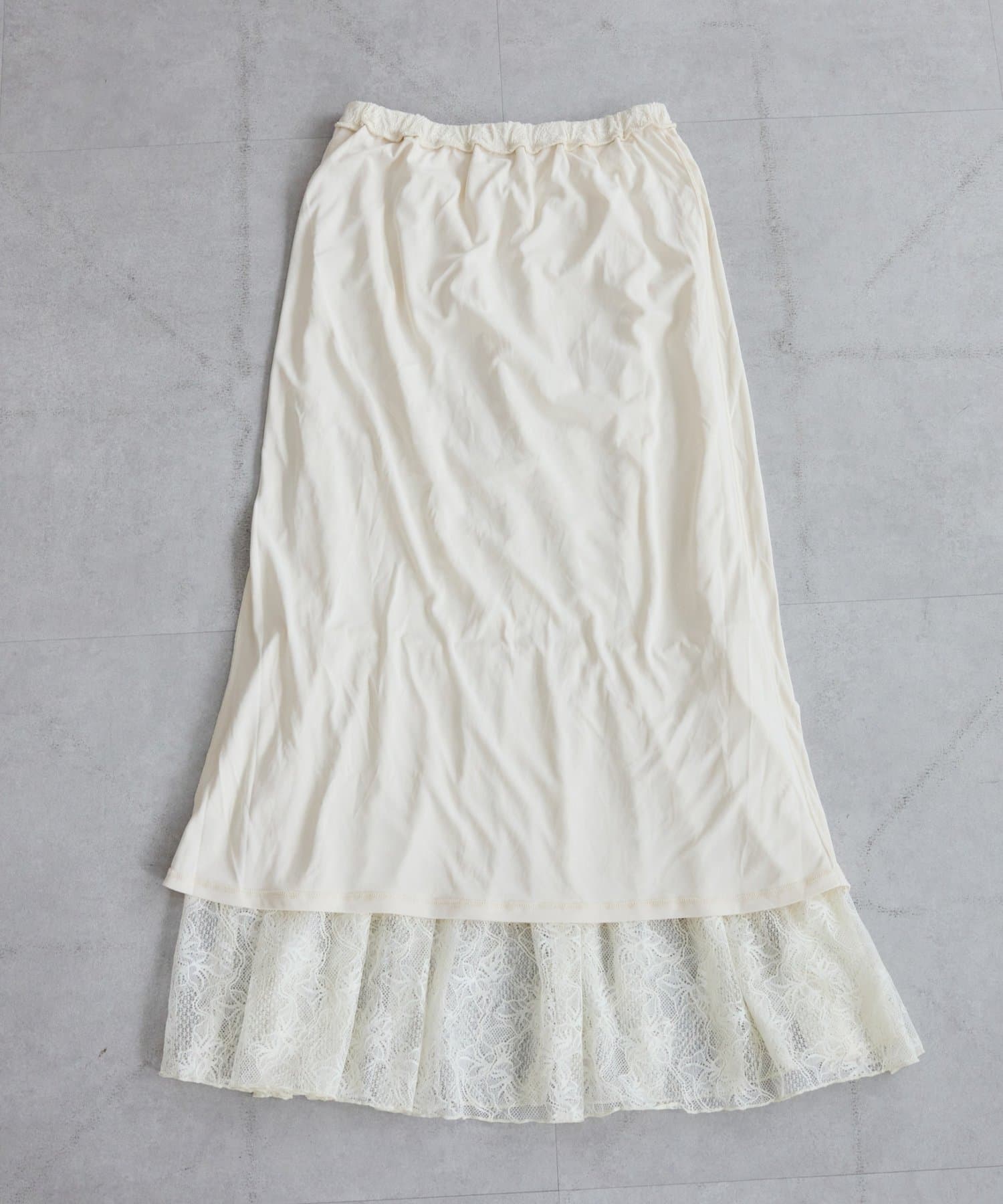 DISCOAT(ディスコート) 【SS先行予約】レース切替ギャザースカート