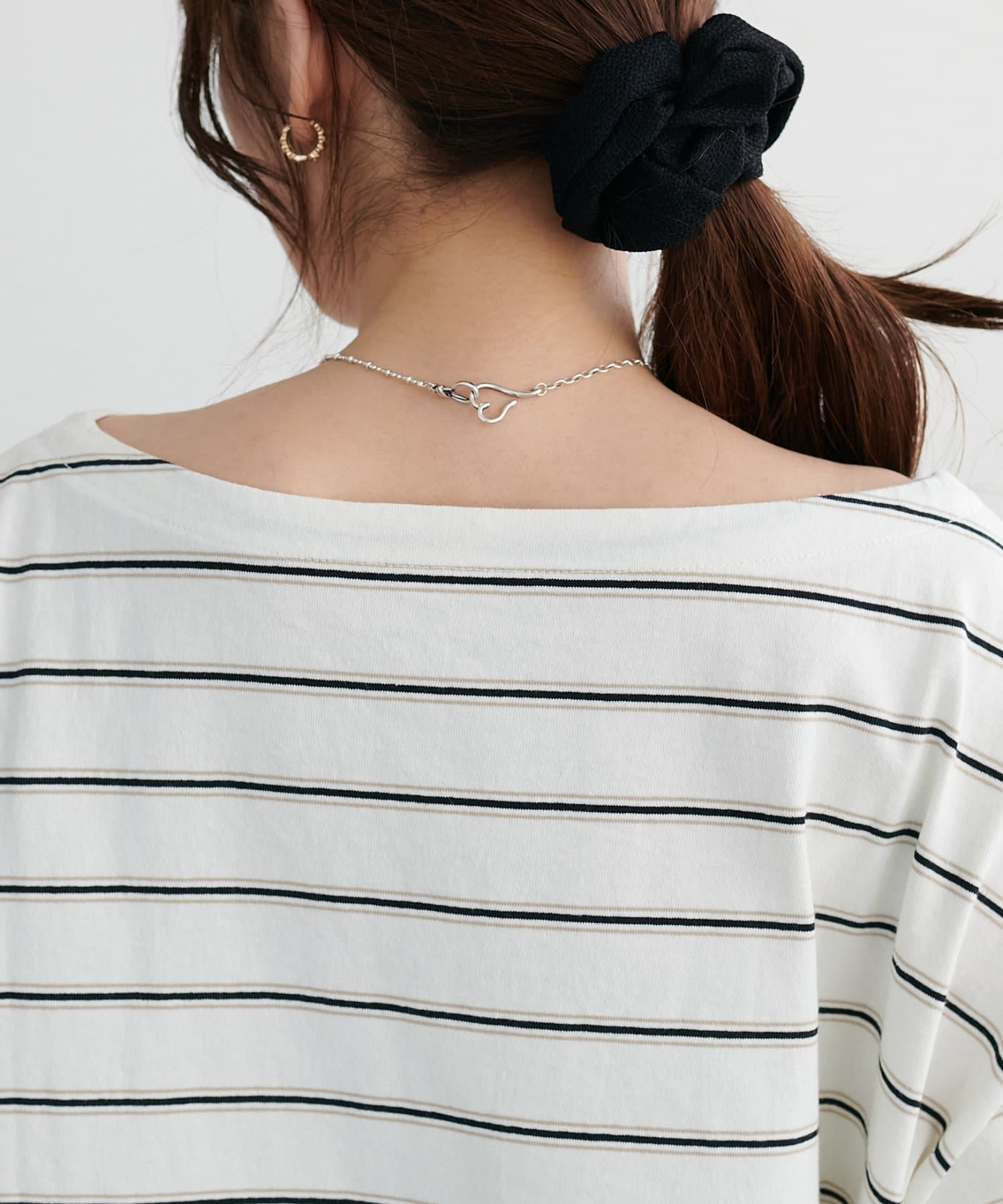 DISCOAT(ディスコート) 【大人見え◎】2WAYワンショルボーダープルオーバー《WEB限定カラーあり》