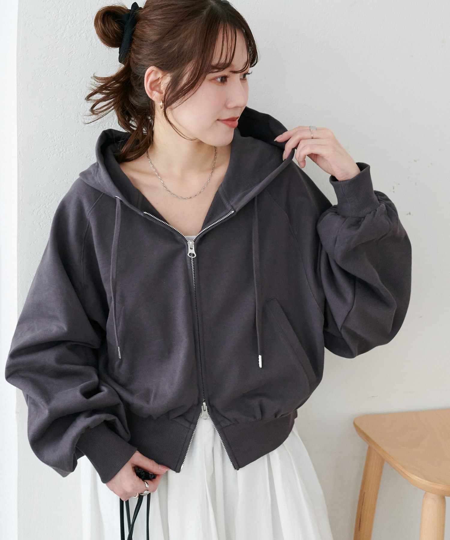 DISCOAT(ディスコート) 【SS先行予約】裏毛Wジップパーカー