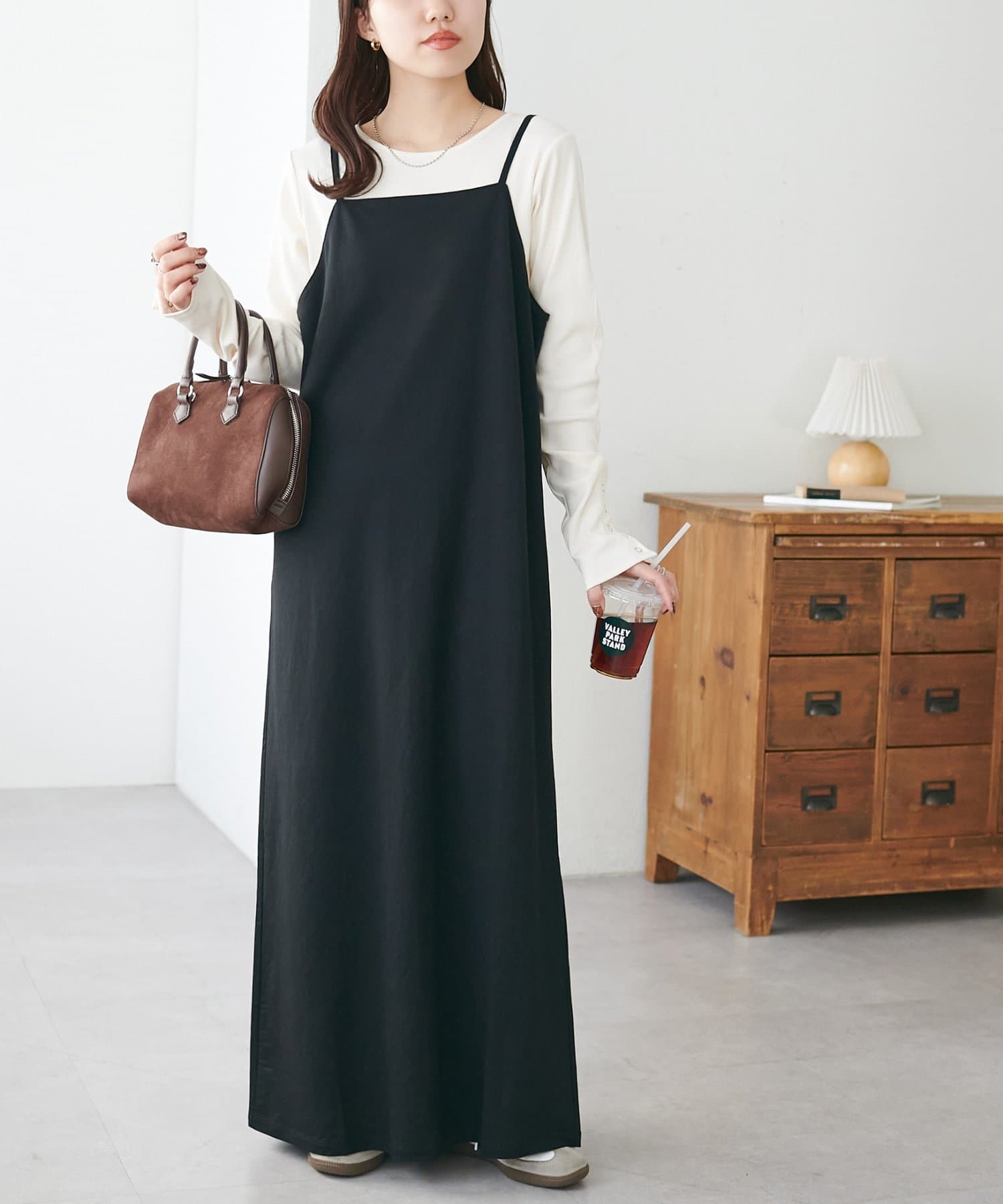 DISCOAT(ディスコート) スクエアカットキャミワンピース