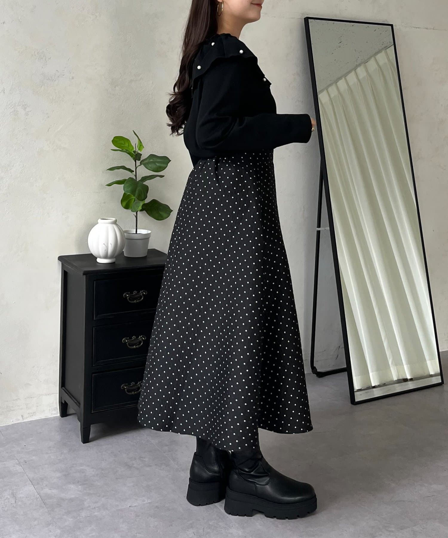 prose verse(プロズヴェール) 【春服総選挙対象商品)】オフショル2wayえりパールロンT