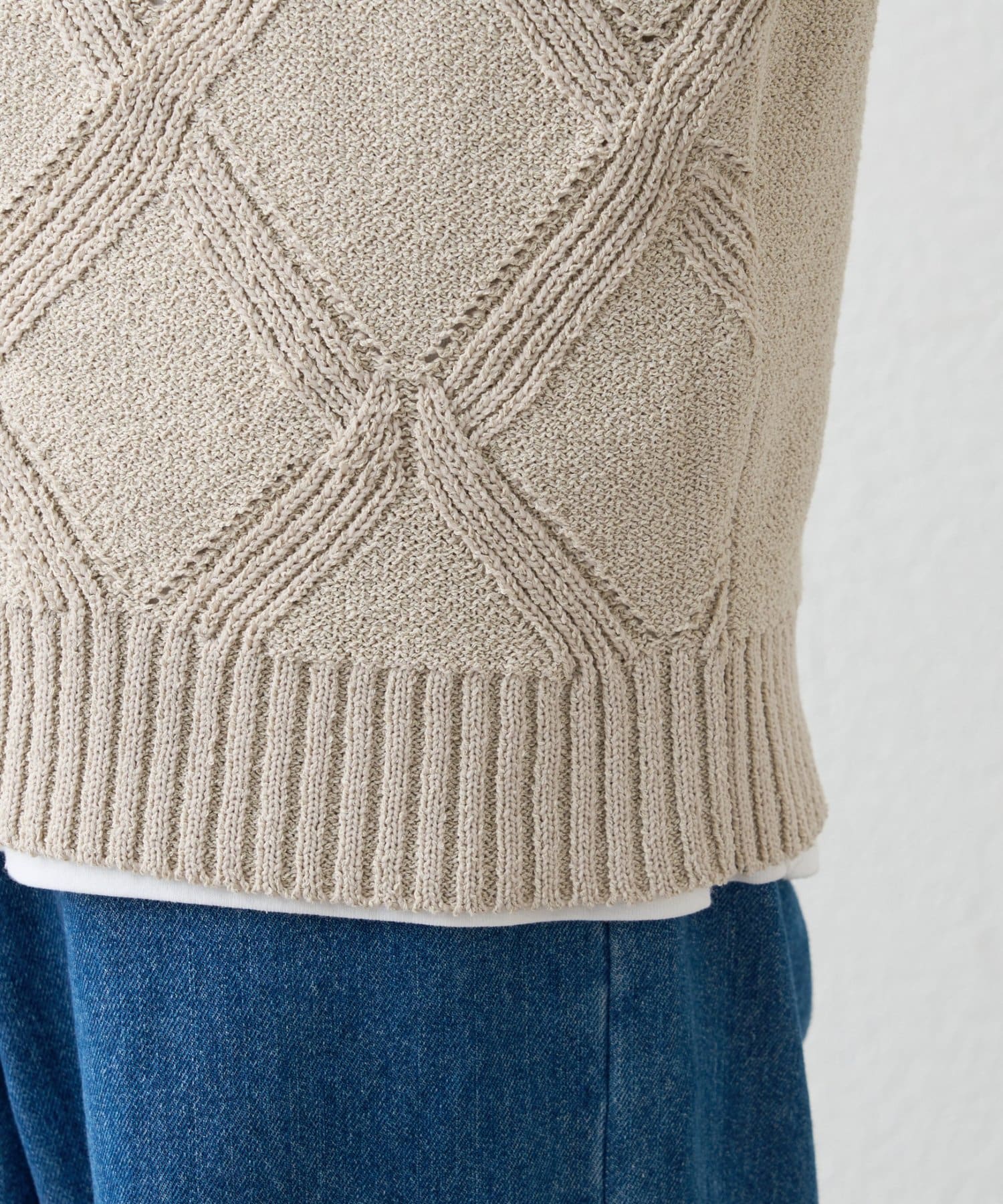 CIAOPANIC TYPY(チャオパニックティピー) ≪26SS展示会アイテム≫【UNISEX】ダイヤメッシュクルーネックカーディガン