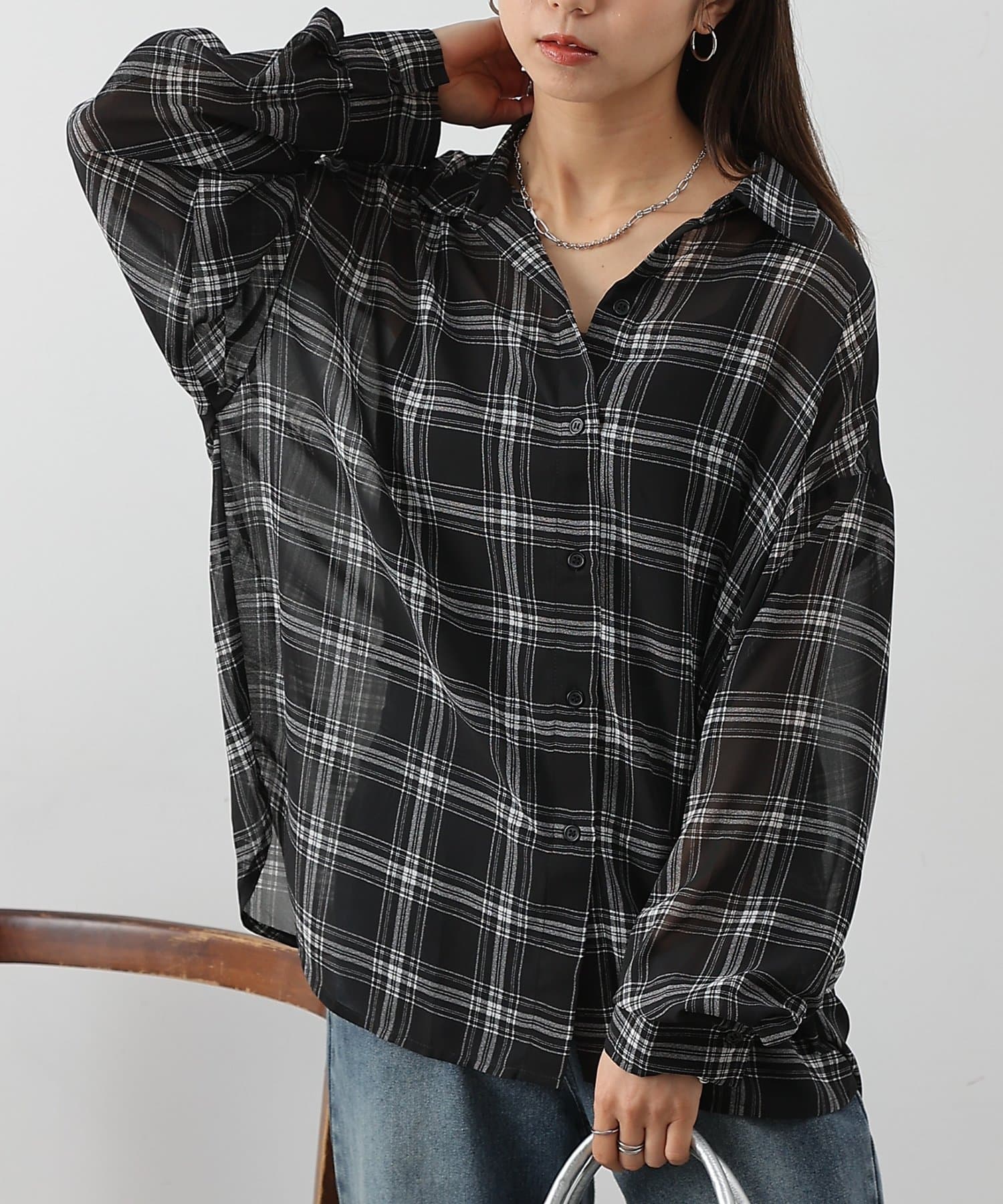 COLONY 2139(コロニー トゥーワンスリーナイン) シアーチェックオーバーシャツ