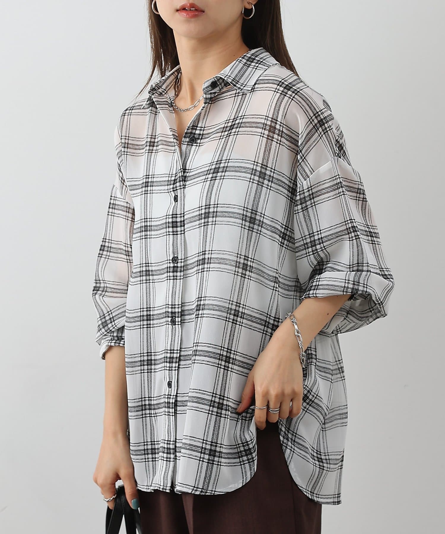 COLONY 2139(コロニー トゥーワンスリーナイン) シアーチェックオーバーシャツ