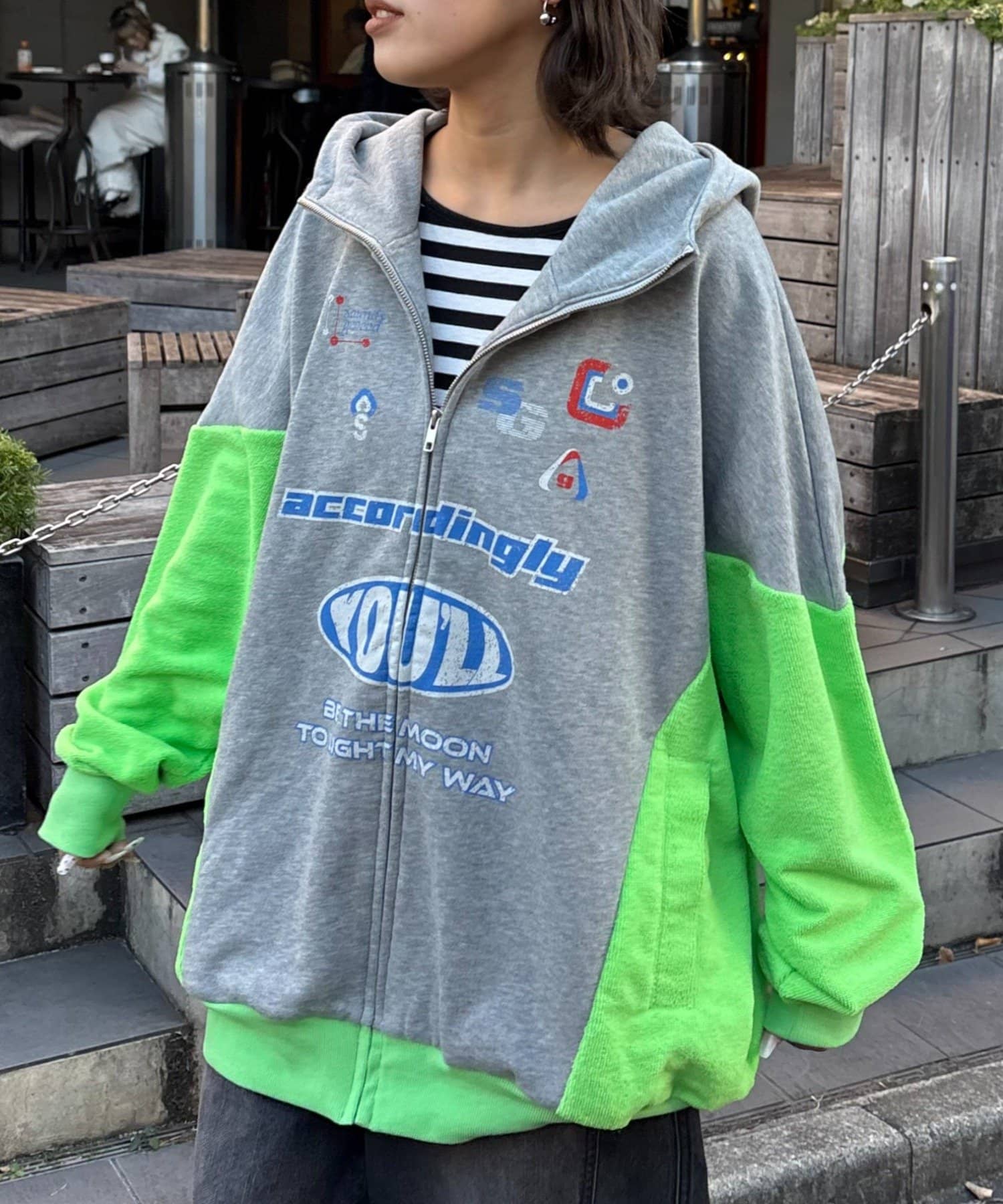 CIAOPANIC TYPY(チャオパニックティピー) 【SOUNDS GOOOOD】パイル切り替えパーカー