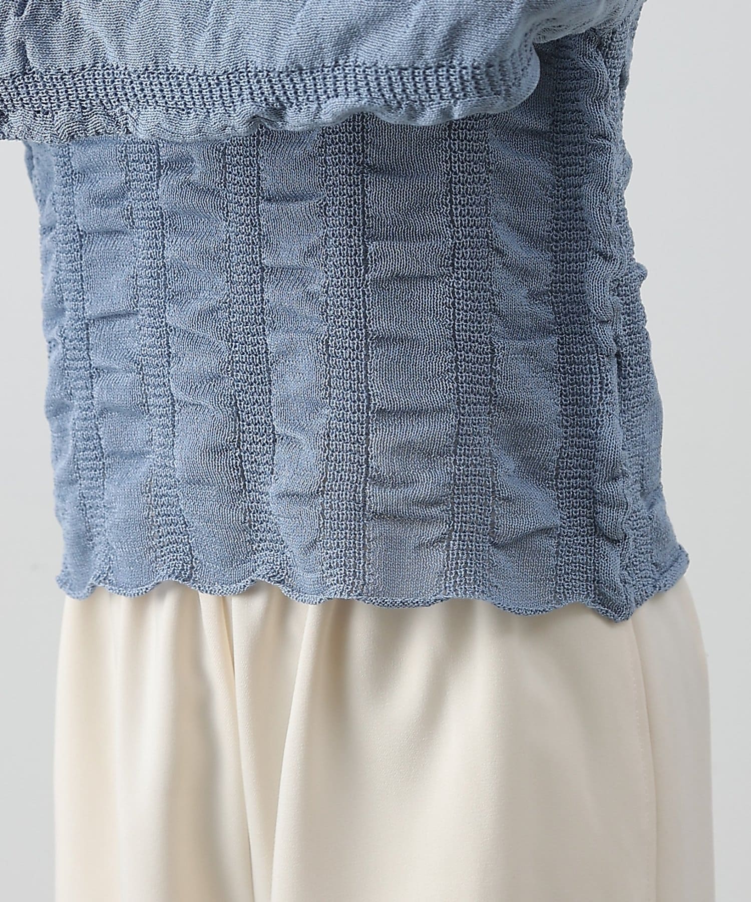 COLONY 2139(コロニー トゥーワンスリーナイン) ギャザーシアーストライプニット