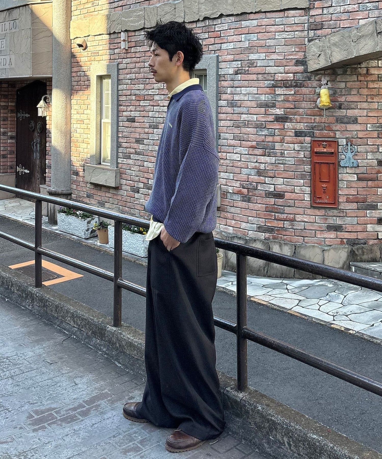 CIAOPANIC(チャオパニック) バーズアイニットポロシャツ