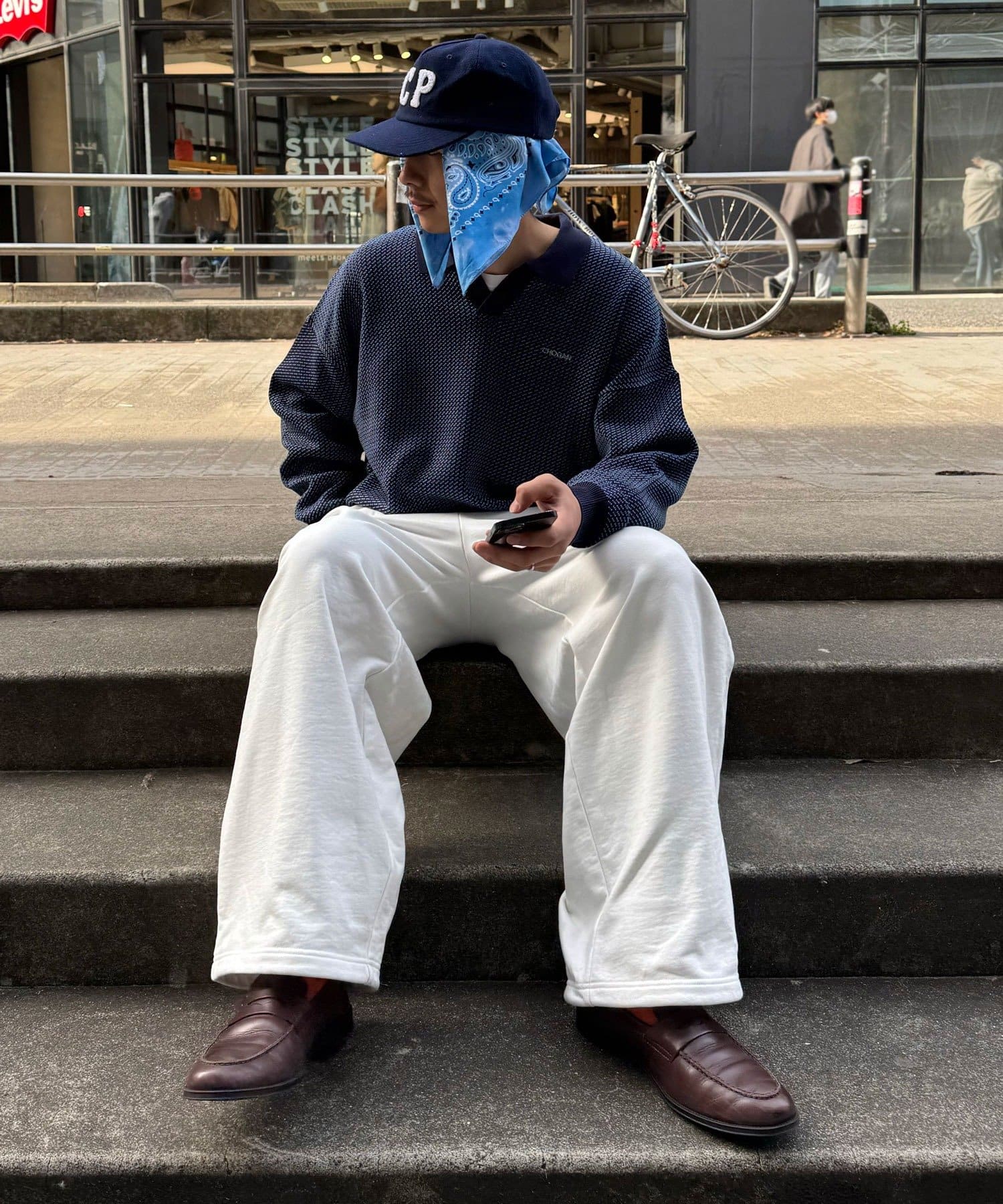 CIAOPANIC(チャオパニック) バーズアイニットポロシャツ