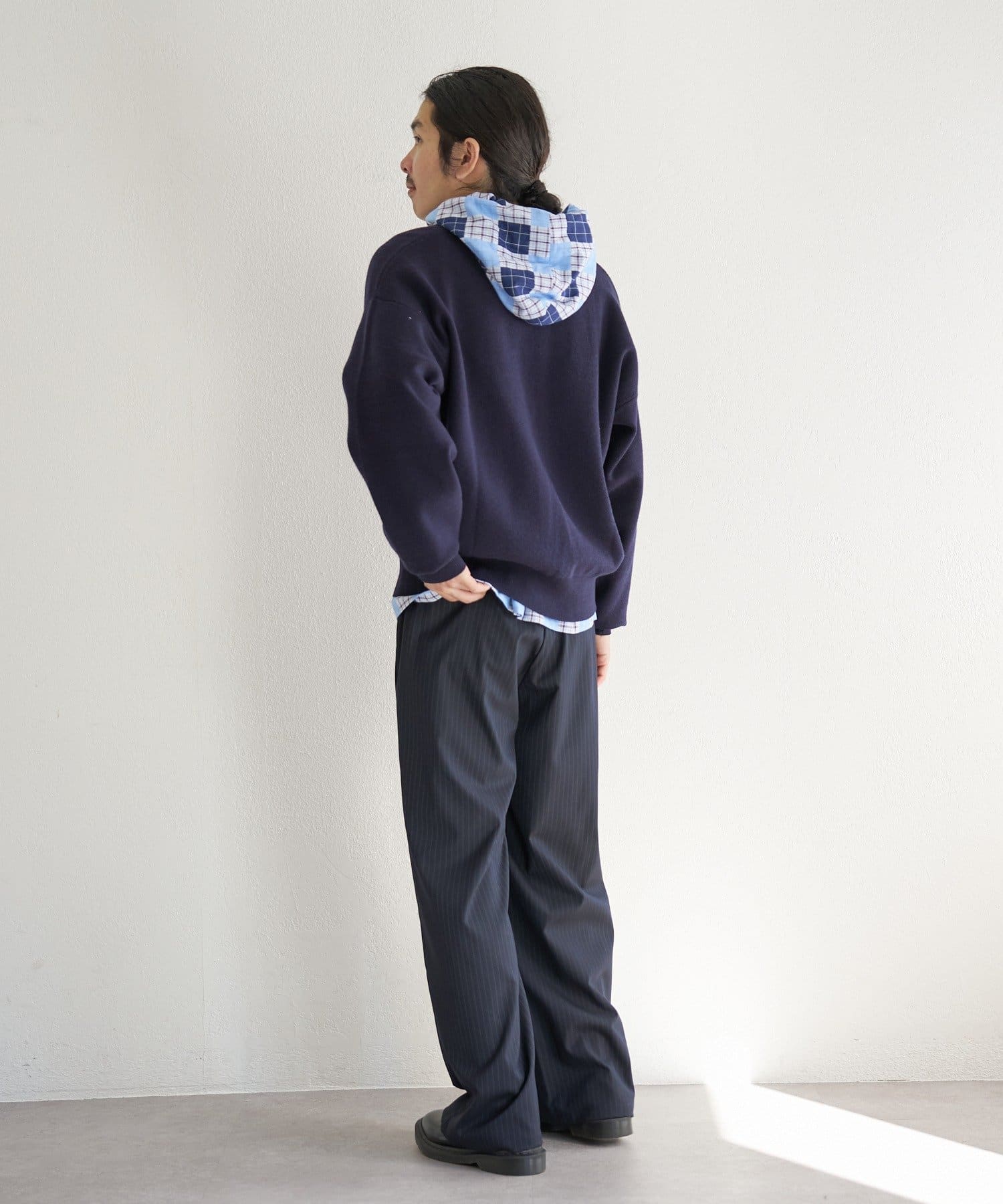 Kastane(カスタネ) 【ユニセックス】BM チェックフードシャツ