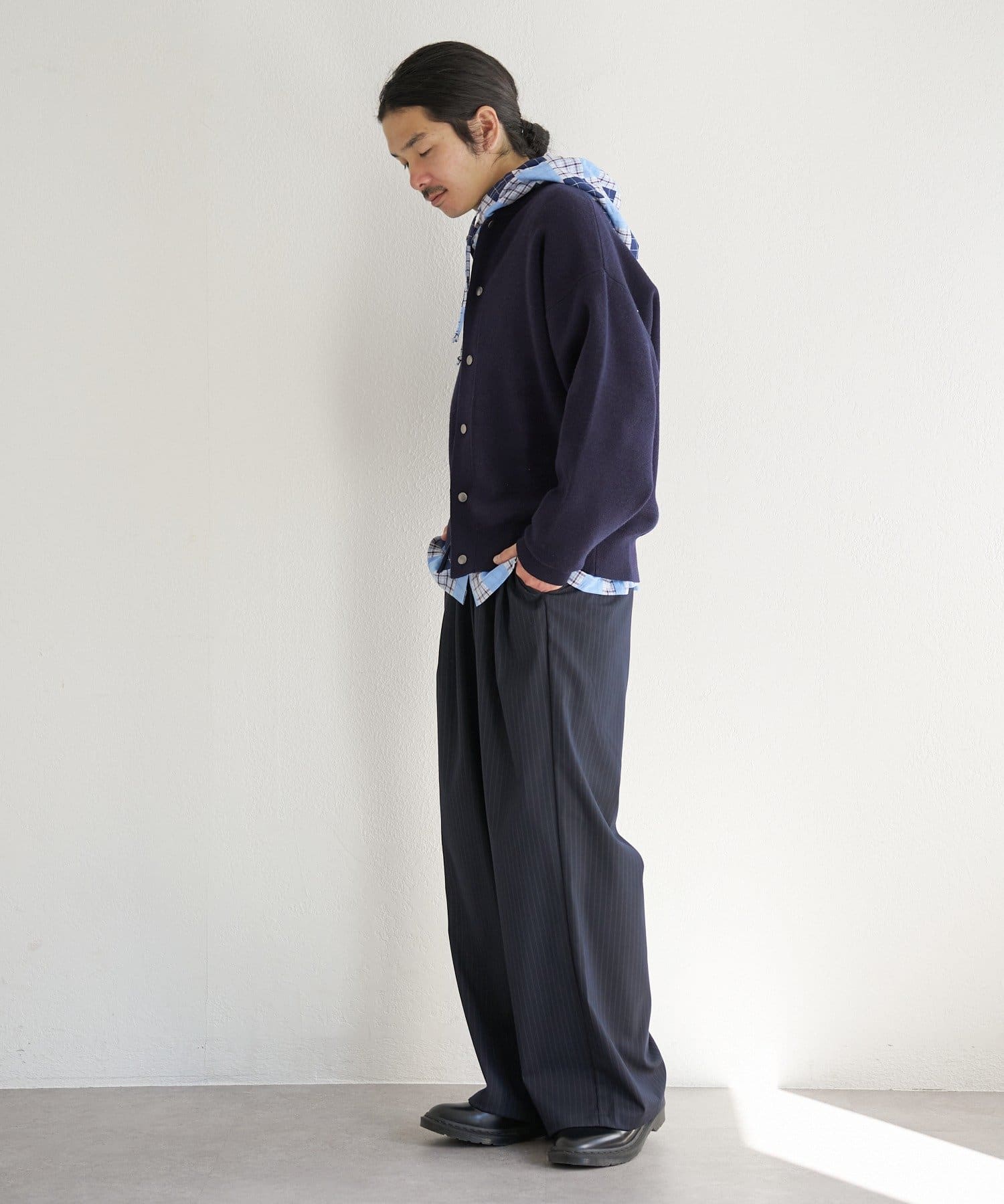 Kastane(カスタネ) 【ユニセックス】BM チェックフードシャツ