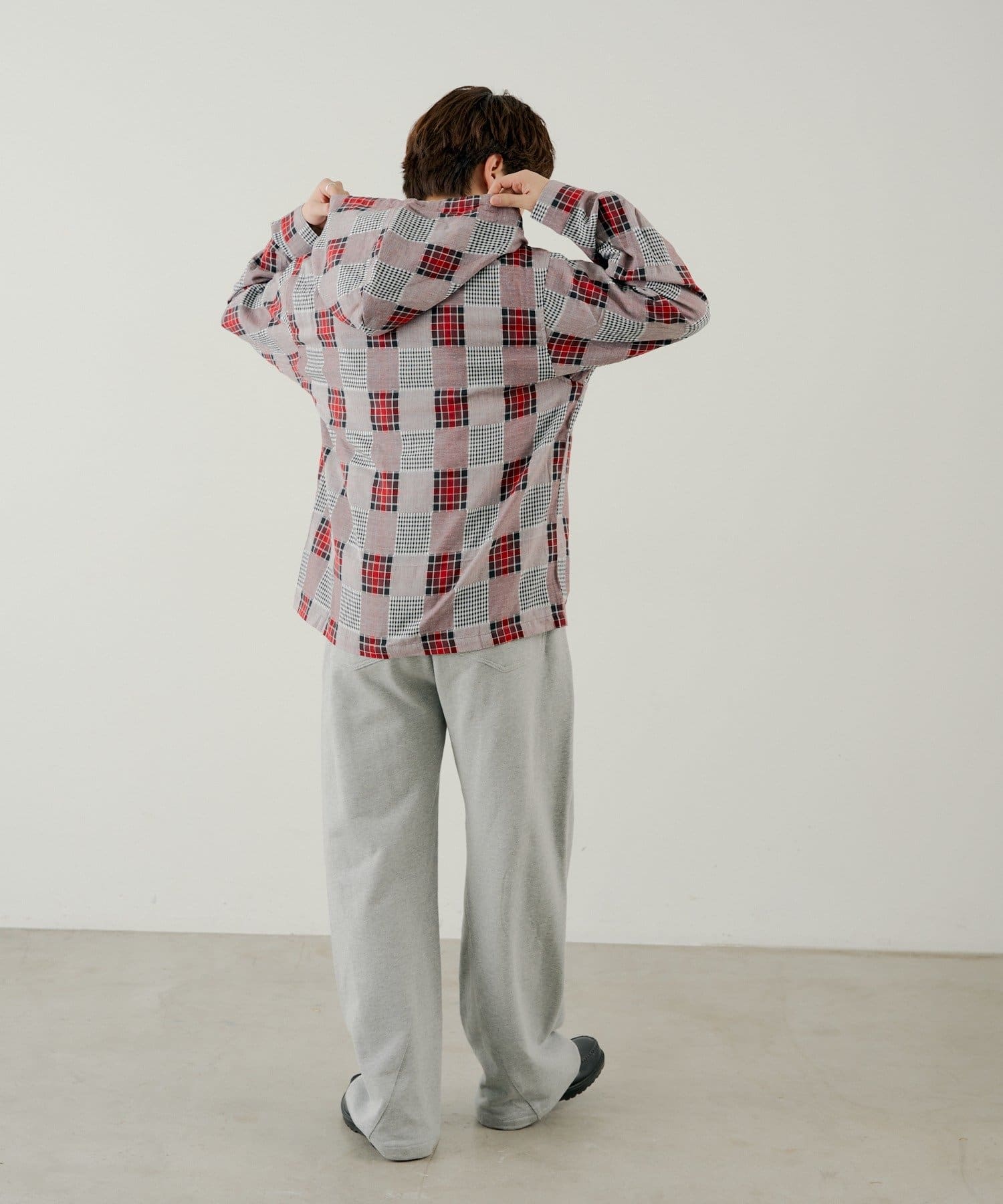 Kastane(カスタネ) 【新色追加/4色展開/ユニセックス】BM チェックフードシャツ