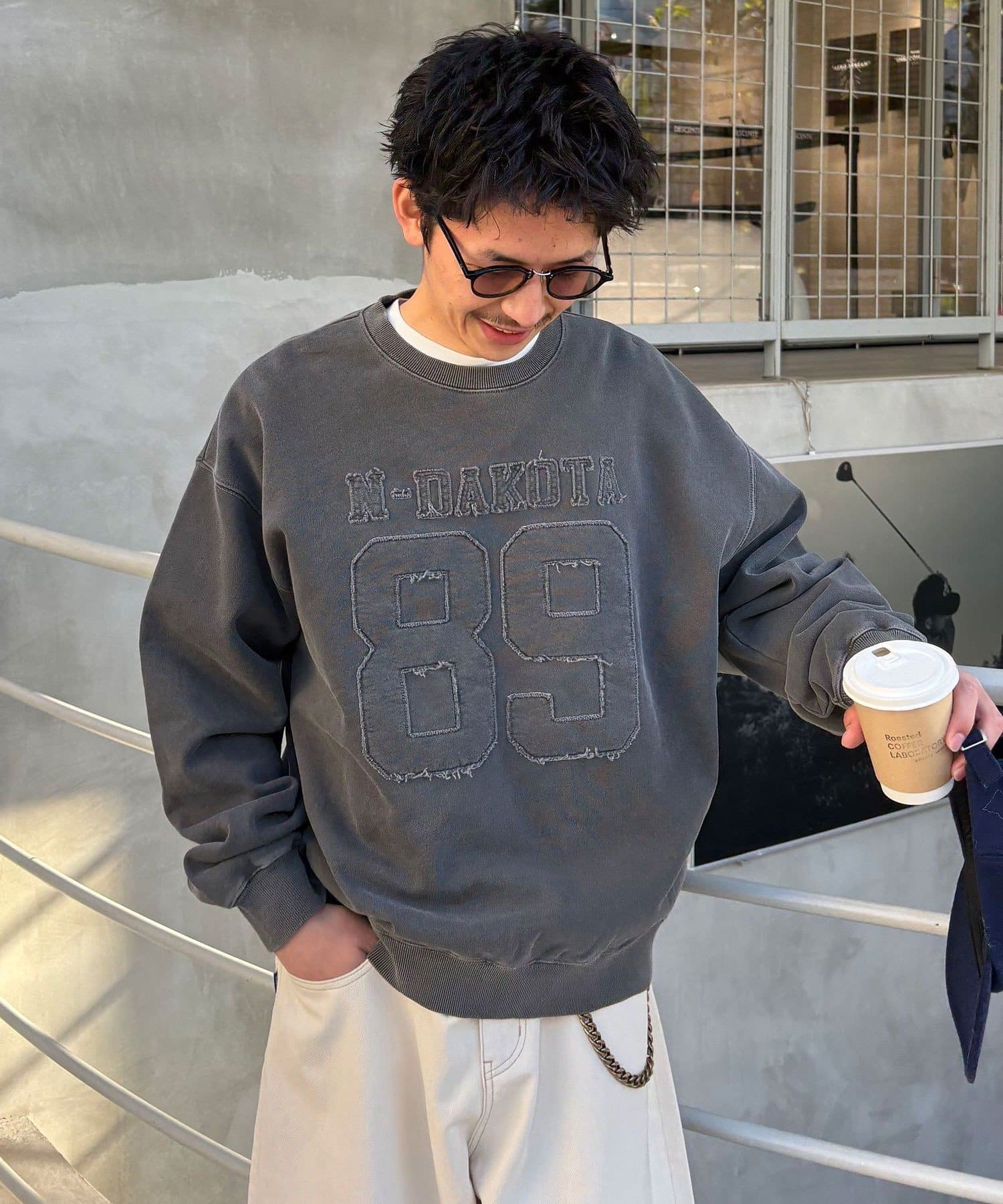 CIAOPANIC(チャオパニック) フリンジフェルトピグメントスウェット