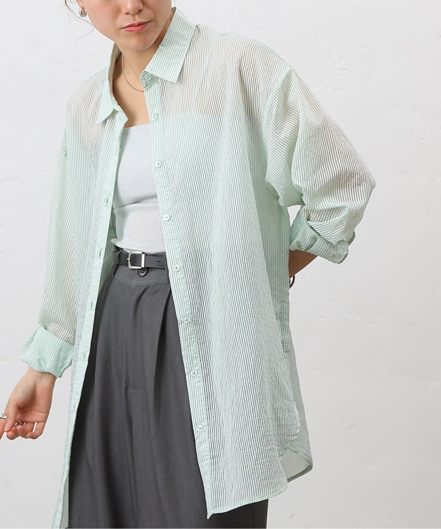 COLONY 2139(コロニー トゥーワンスリーナイン) 【リバイバル/新色追加】シアーストライプ長袖シャツ