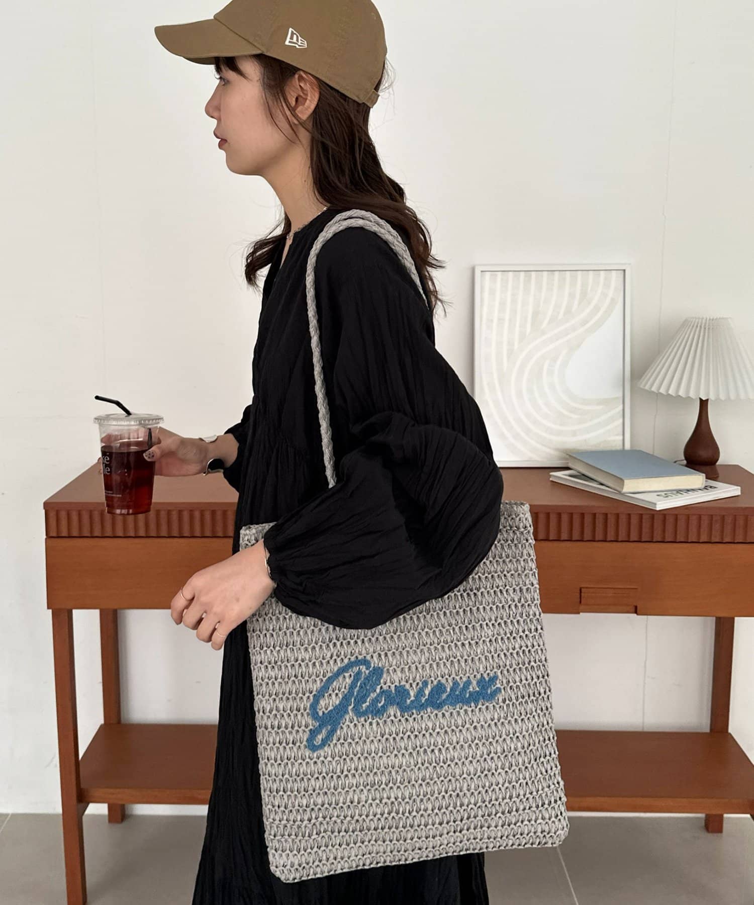 DISCOAT(ディスコート) 【2/26(木)10:00~先行予約】雑材サガラ刺繍トートバッグ