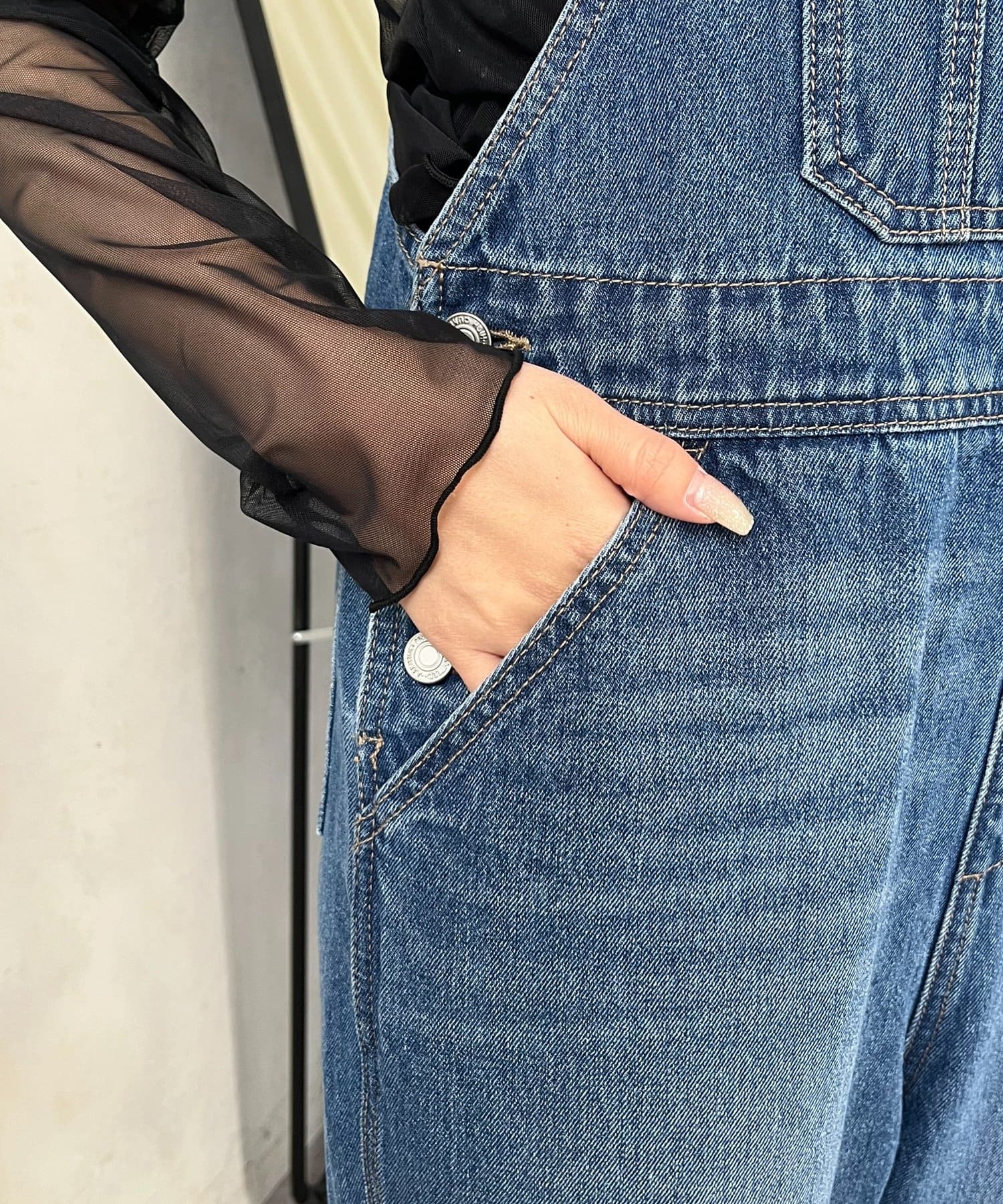 prose verse(プロズヴェール) 【春服総選挙対象商品】セミフレアデニムサロペット