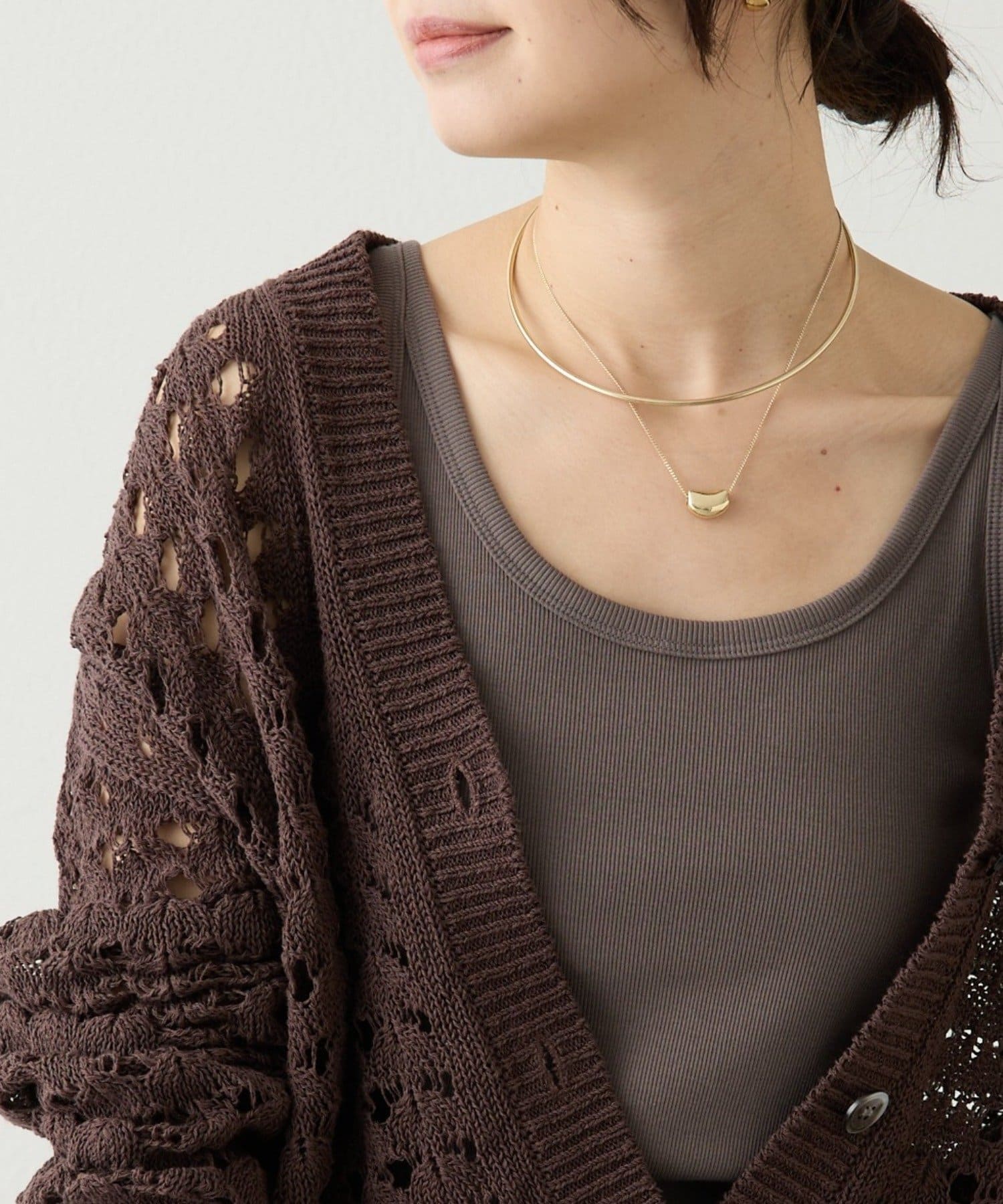 RIVE DROITE(リヴドロワ) 予約【レイヤードスタイルに◎】ミニマルテレコタンク