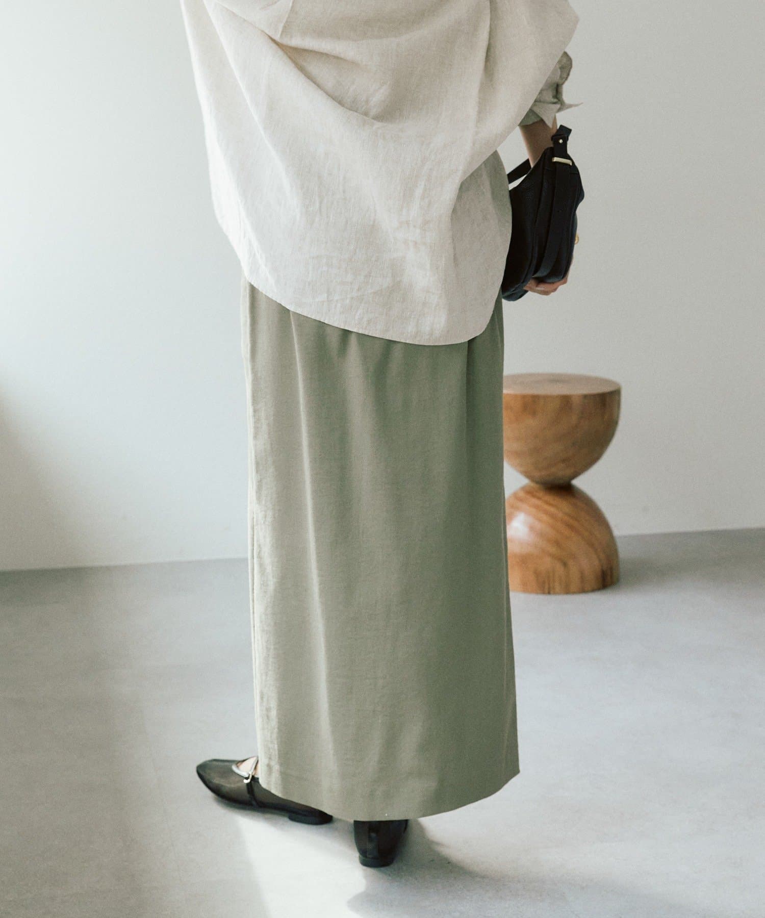 RIVE DROITE(リヴドロワ) 予約【ウオッシャブル/多機能】フロントZIPタイトスカート