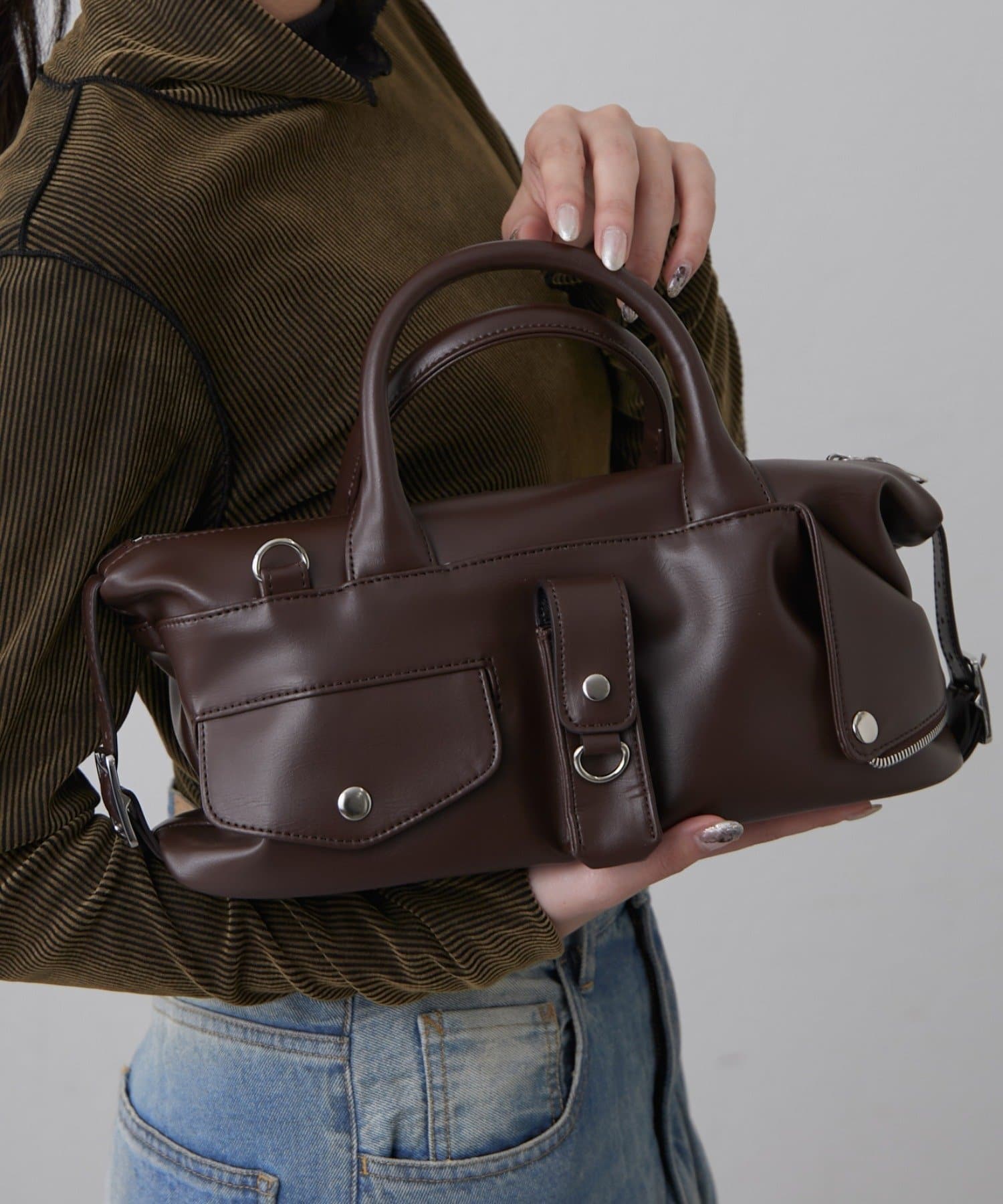 Lui's(ルイス) 2WAYショルダーライダースバッグ