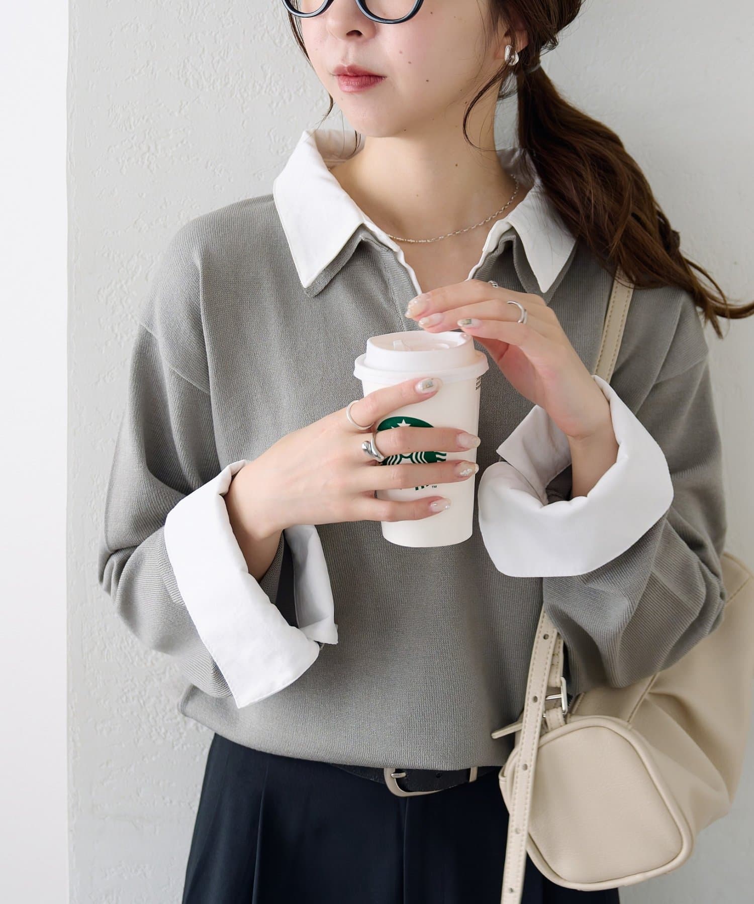 DISCOAT(ディスコート) 【SS先行予約】シャツレイヤード風プルオーバー