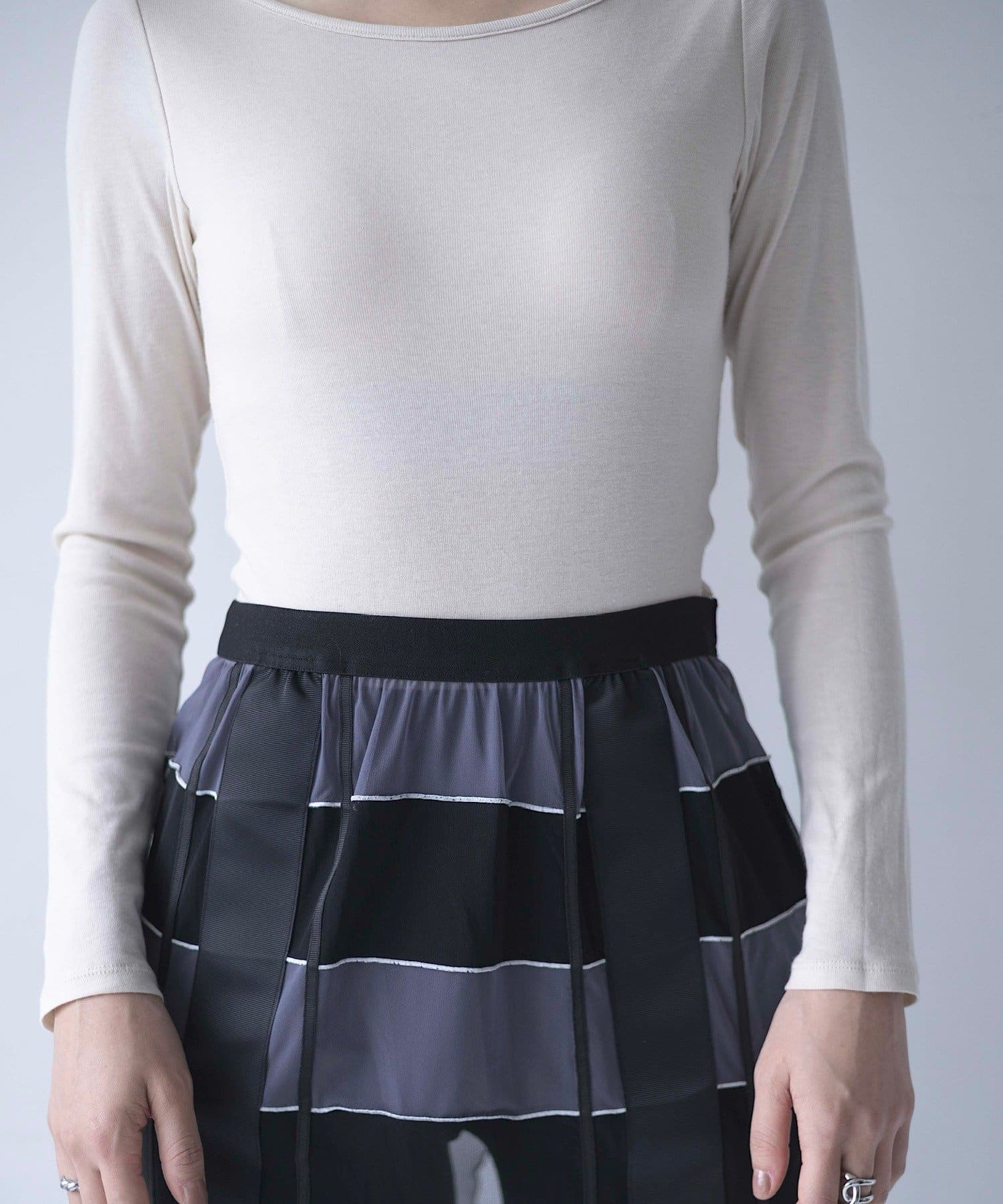 Kastane(カスタネ) 【CINAMOD】 MULTI SHEER SKIRT