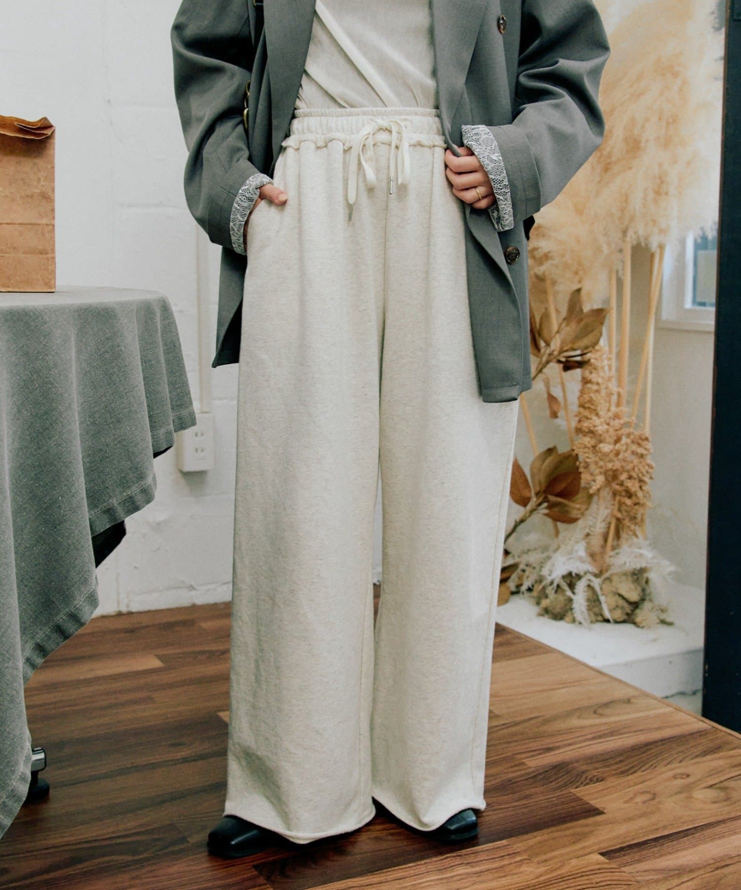 CIAOPANIC TYPY(チャオパニックティピー) 【新色追加】裏毛ワイドイージーパンツ/スウェットパンツ