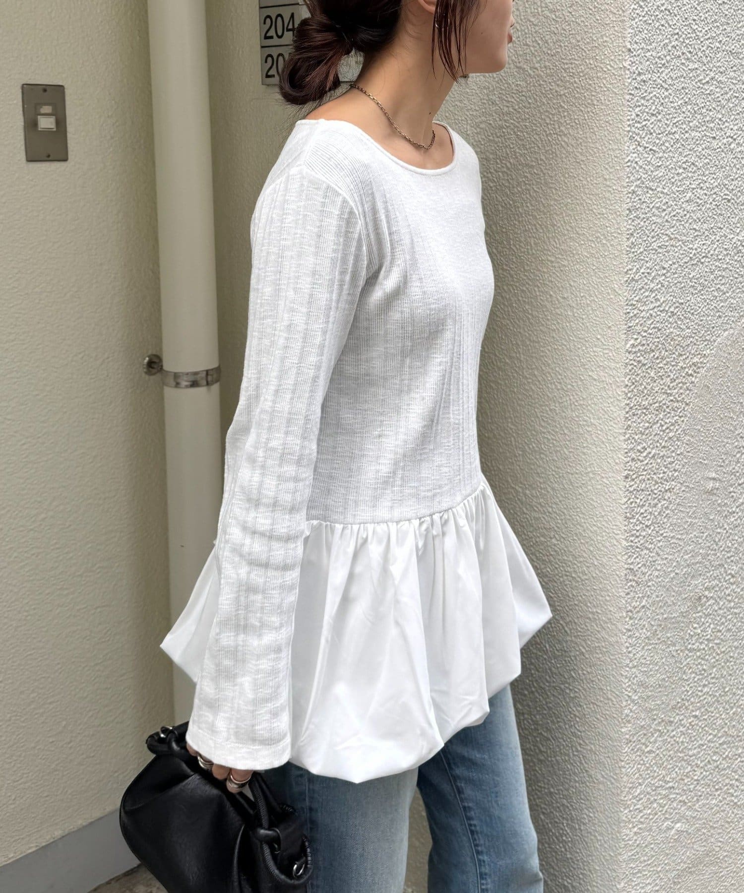 CIAOPANIC TYPY(チャオパニックティピー) 裾バルーンランダムリブトップス