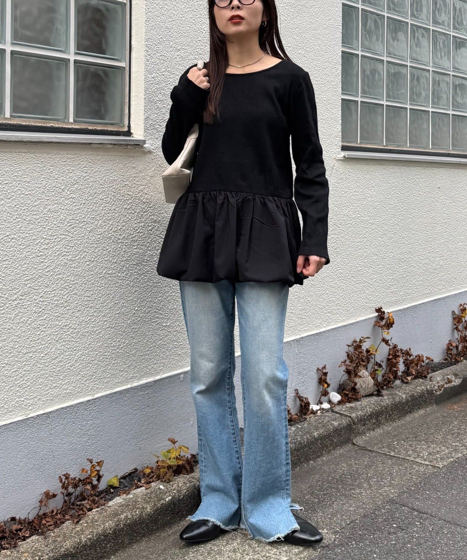 CIAOPANIC TYPY(チャオパニックティピー) 裾バルーンランダムリブトップス