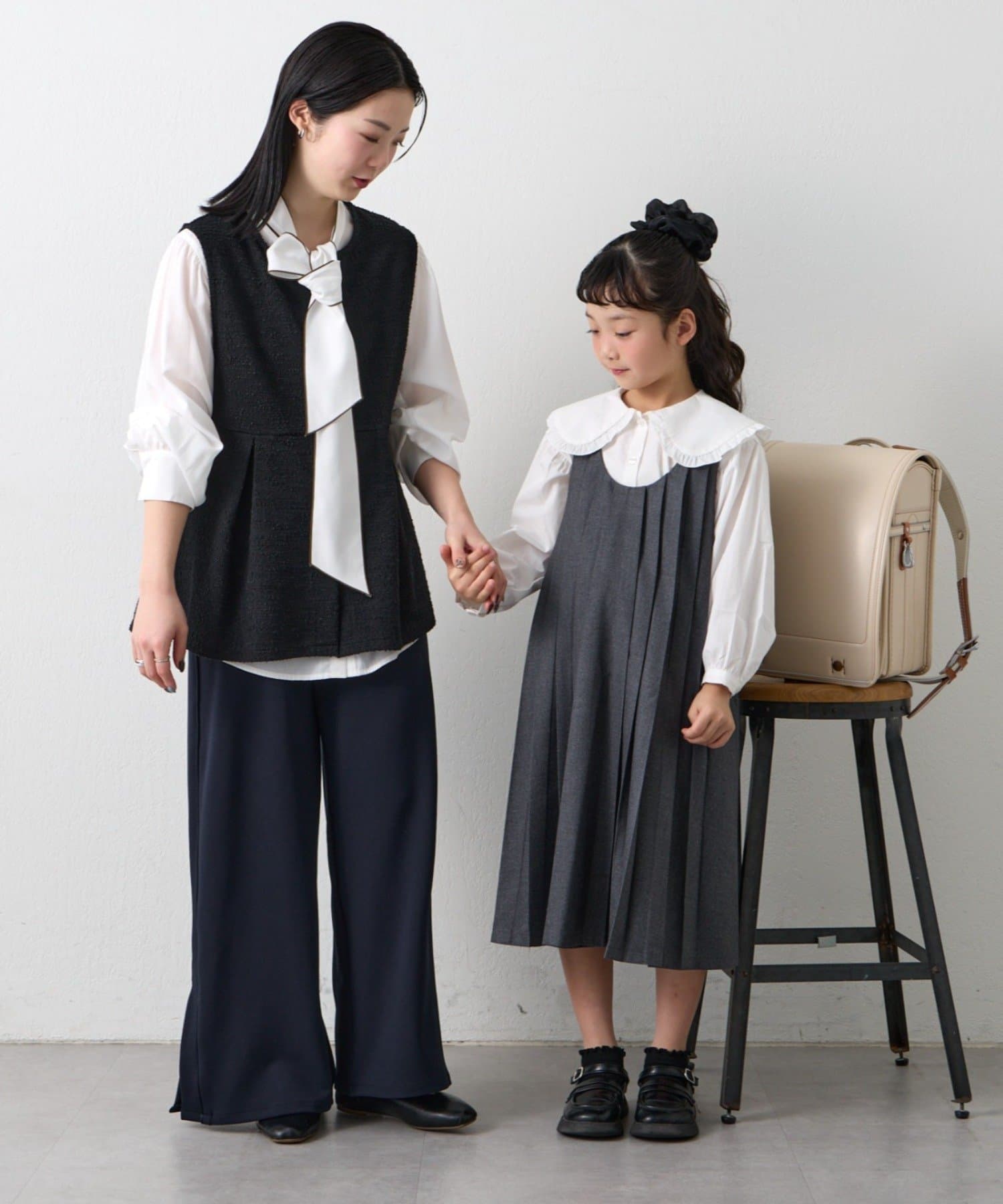 CIAOPANIC TYPY(チャオパニックティピー) 【KIDS】【フォーマル・セレモニー】洗えるBIGカラー襟プリーツワンピースセット