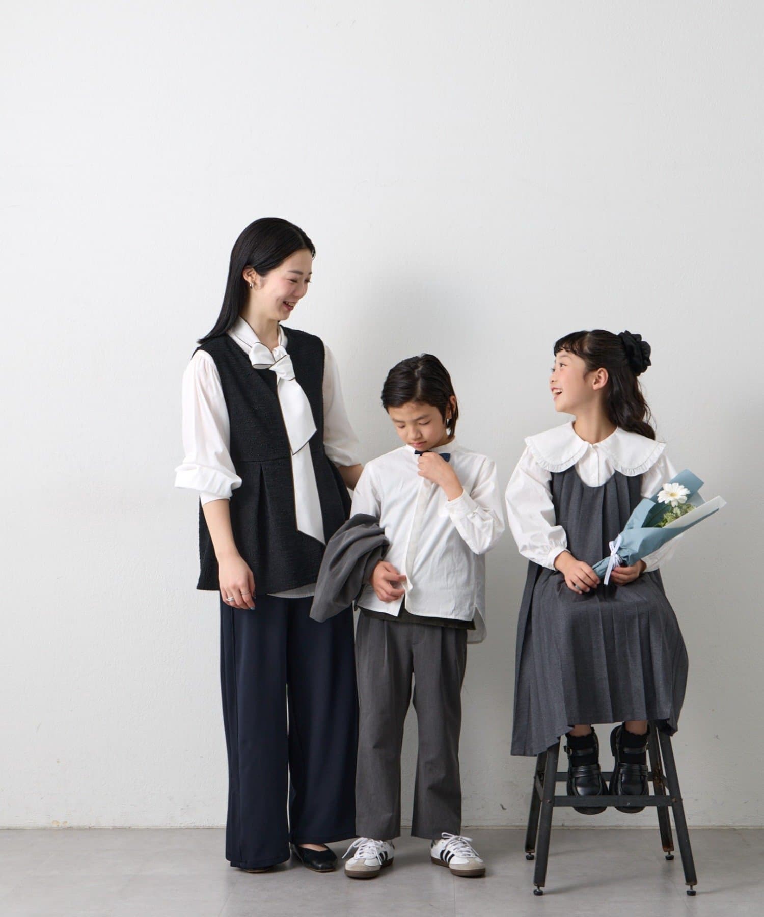 CIAOPANIC TYPY(チャオパニックティピー) 【KIDS】【フォーマル・セレモニー】洗えるBIGカラー襟プリーツワンピースセット