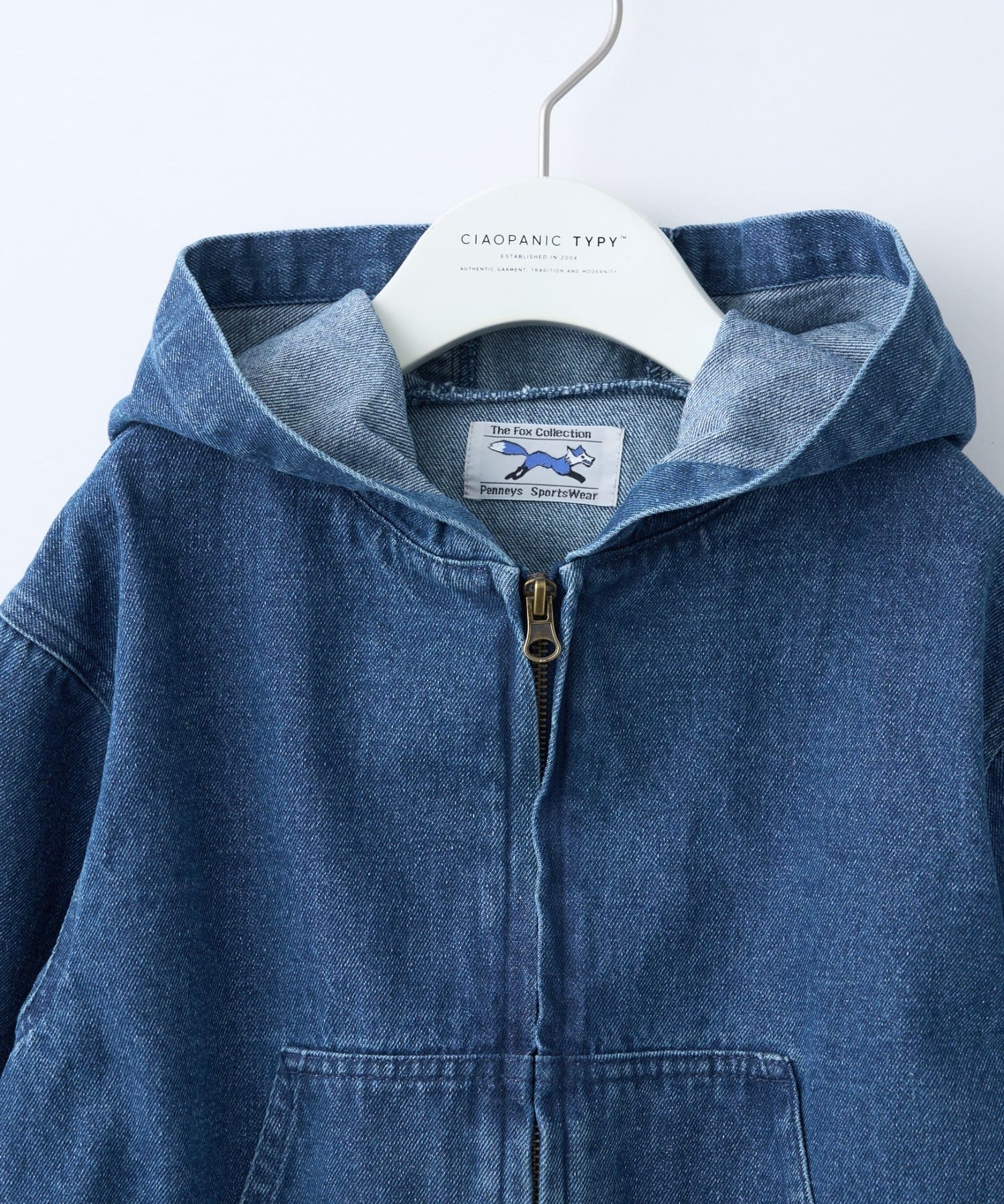 CIAOPANIC TYPY(チャオパニックティピー) ≪26SS展示会アイテム≫【KIDS】【FOX×TYPY】ZIPデニムフードブルゾン