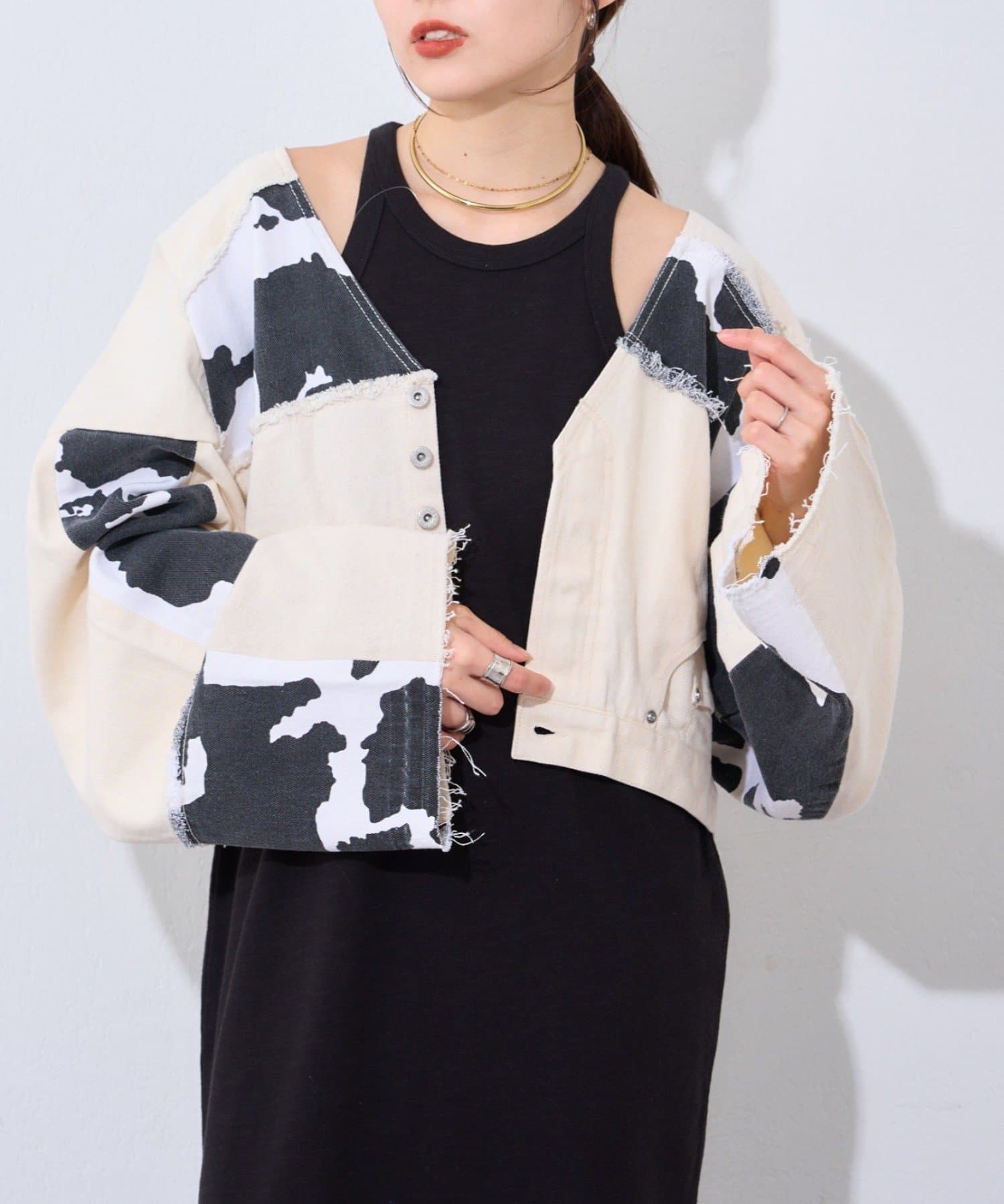 ≪26SS展示会アイテム≫【etsinta/エシンタ】デニム切り替えショート