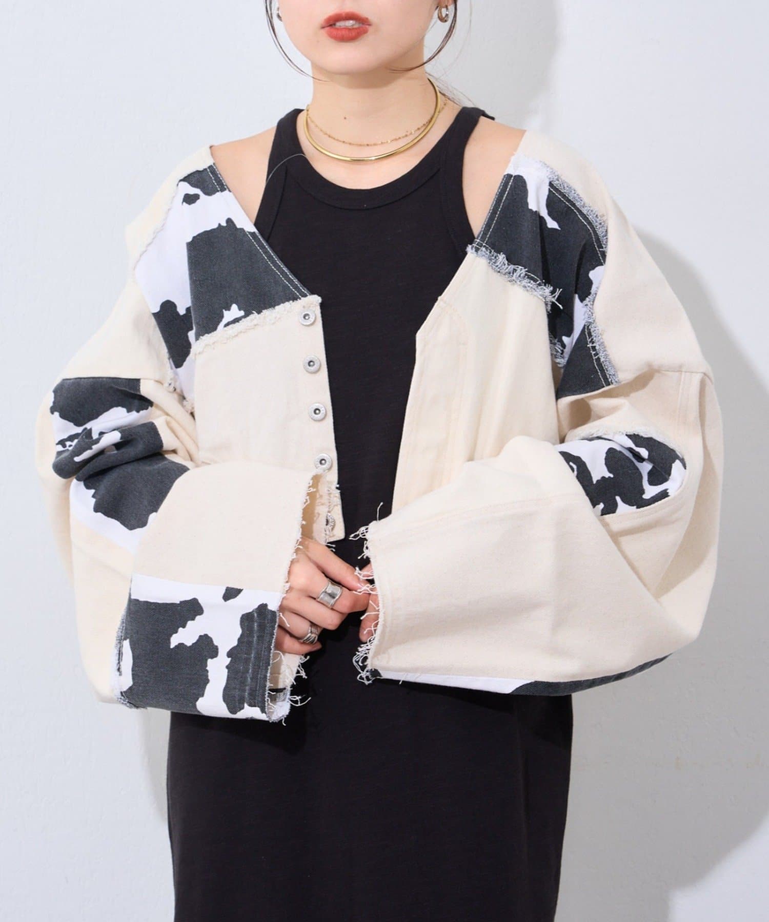 ≪26SS展示会アイテム≫【etsinta/エシンタ】デニム切り替えショート