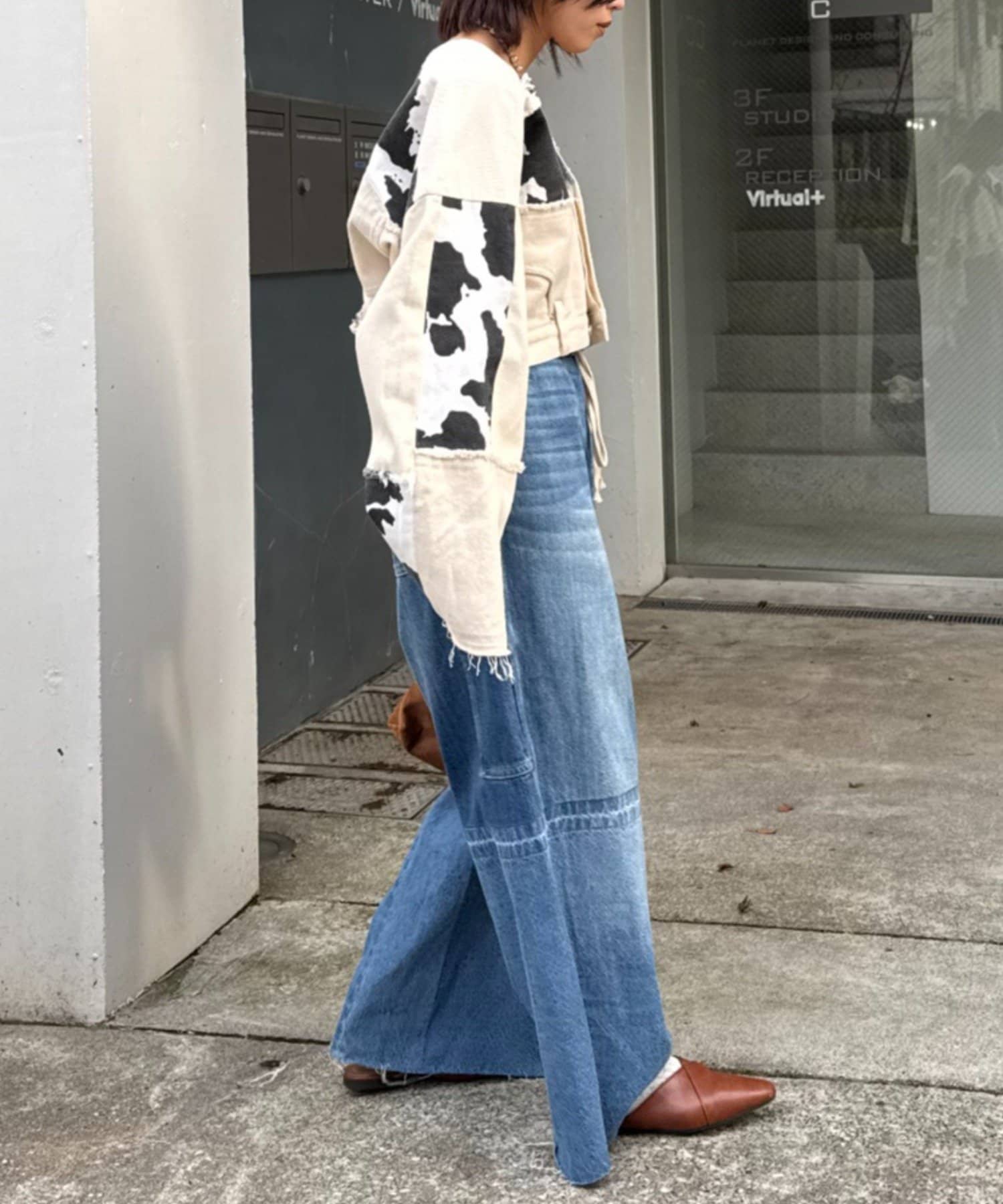 CIAOPANIC TYPY(チャオパニックティピー) ≪26SS展示会アイテム≫【etsinta/エシンタ】デニム切り替えショートジャケット