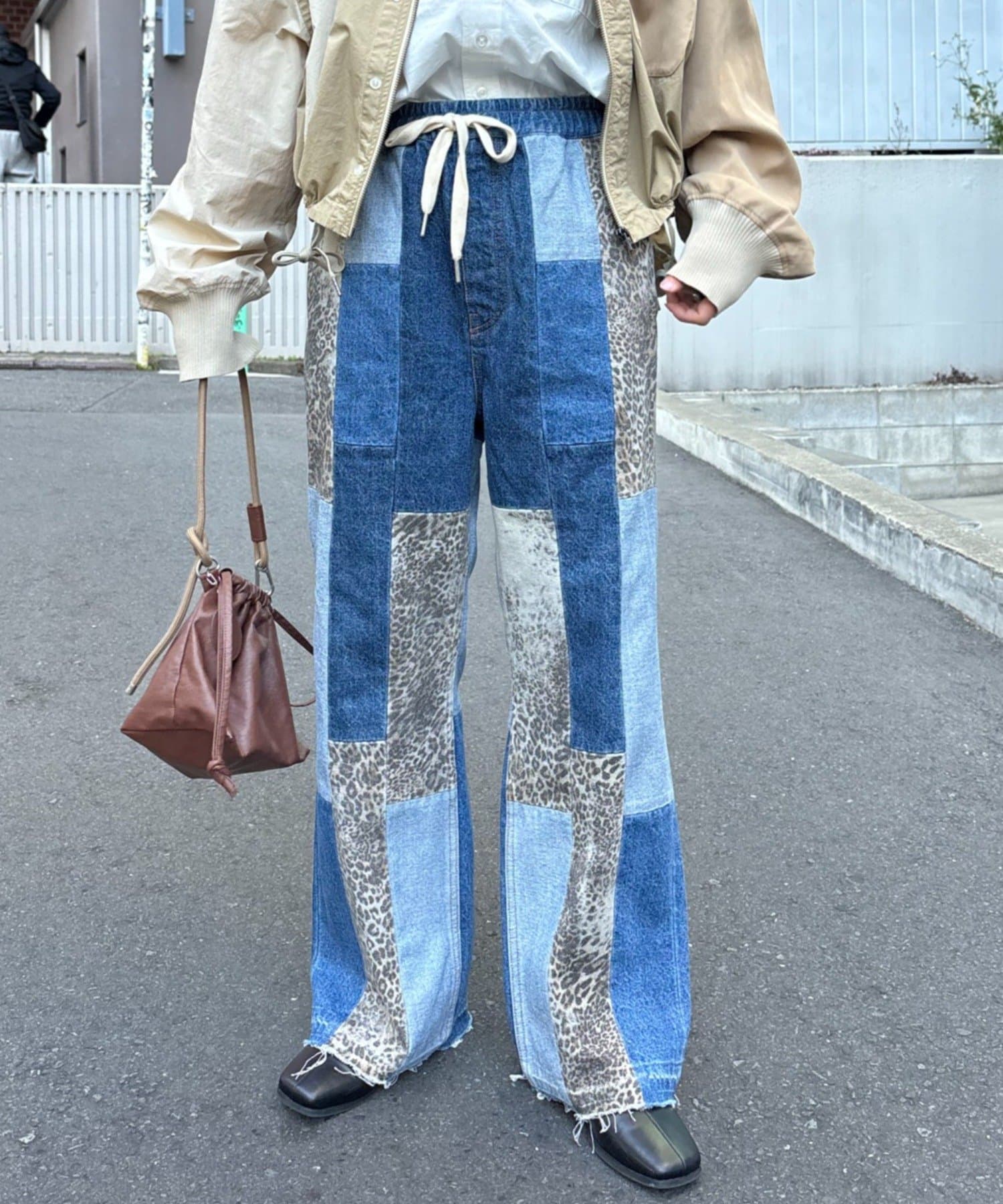 CIAOPANIC TYPY(チャオパニックティピー) ≪26SS展示会アイテム≫【etsinta/エシンタ】デニムパッチワークフレアパンツ