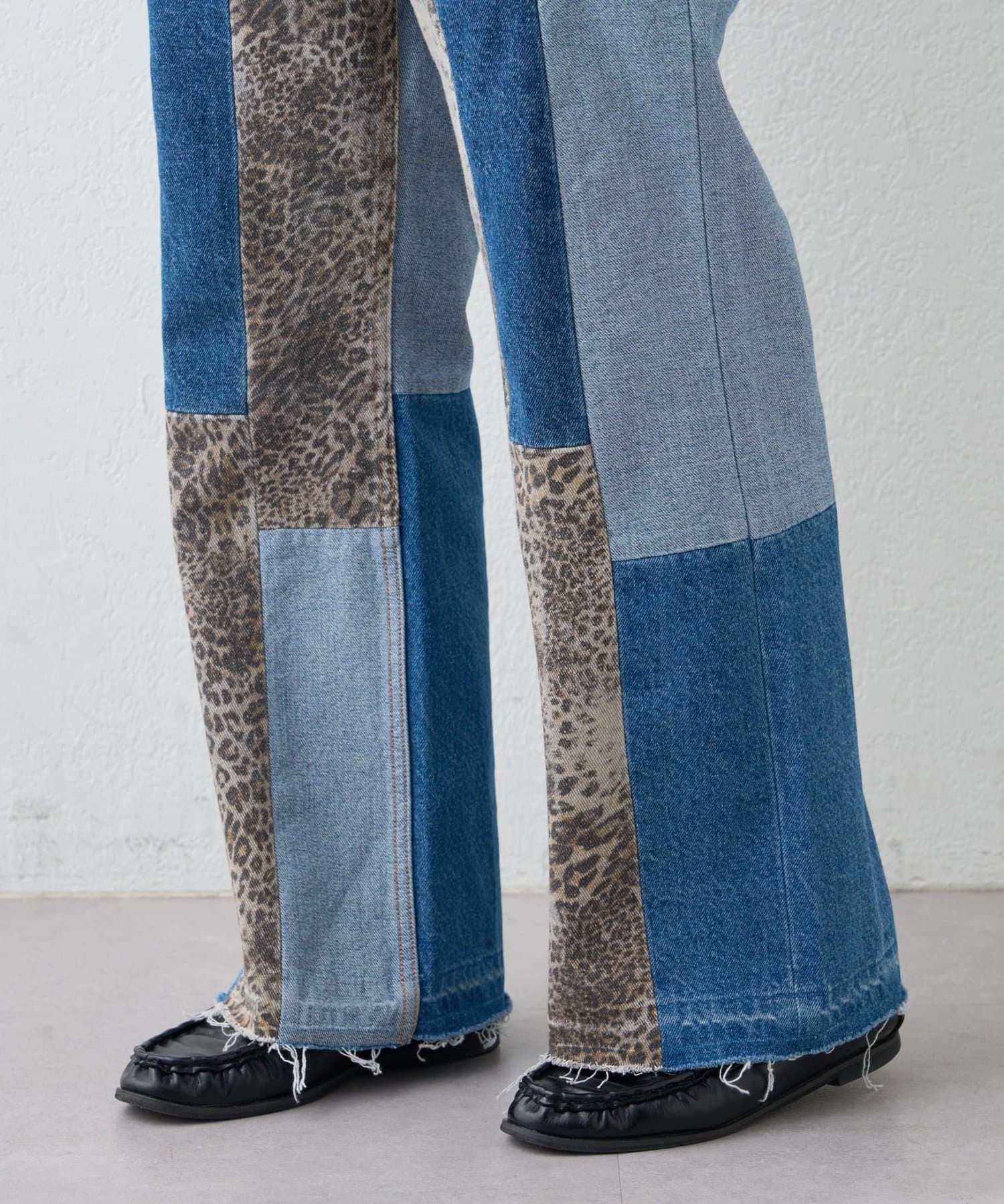 CIAOPANIC TYPY(チャオパニックティピー) 【etsinta/エシンタ】デニムパッチワークフレアパンツ