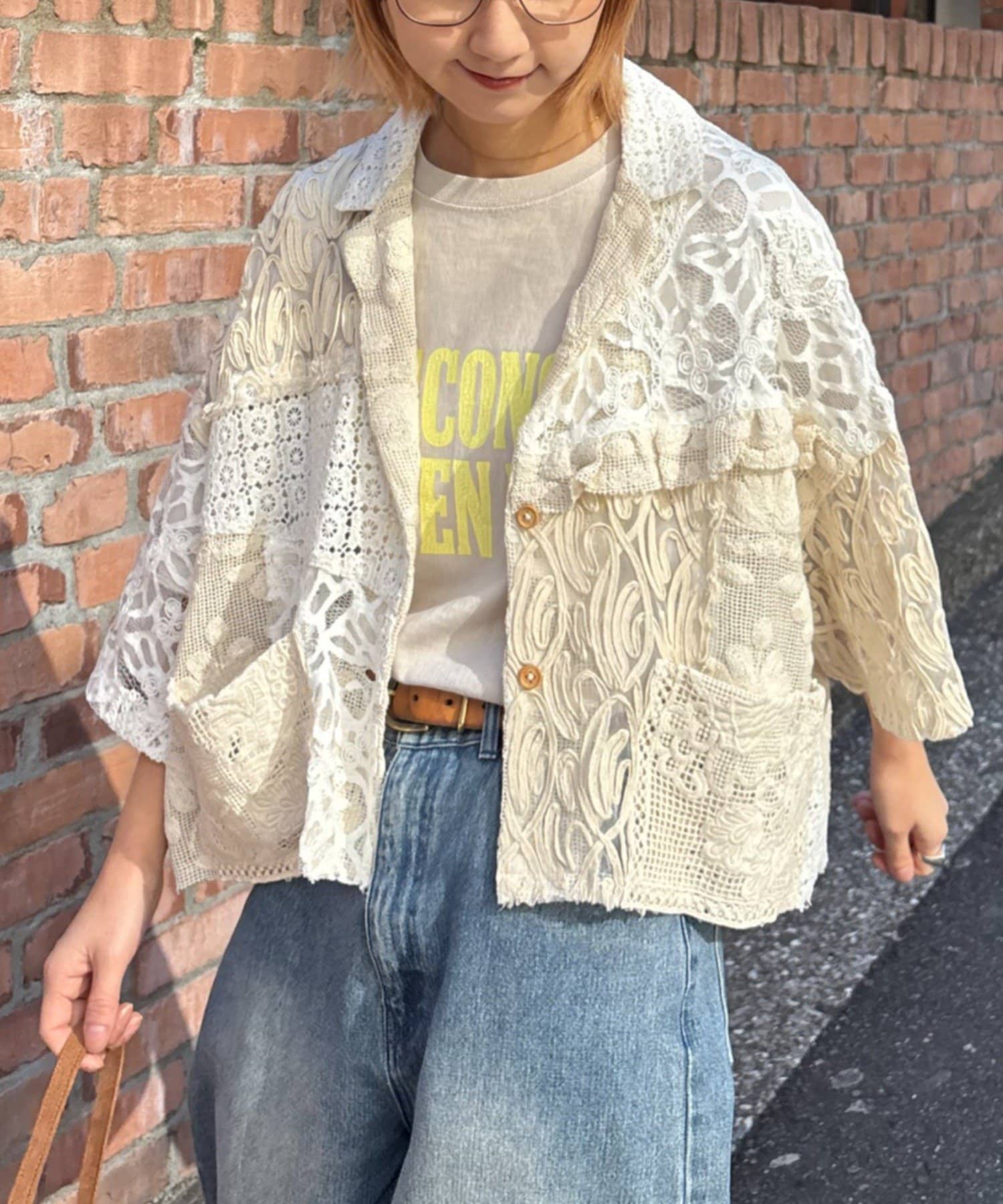 CIAOPANIC TYPY(チャオパニックティピー) ≪26SS展示会アイテム≫【etsinta/エシンタ】レースパッチワークシャツINDIA