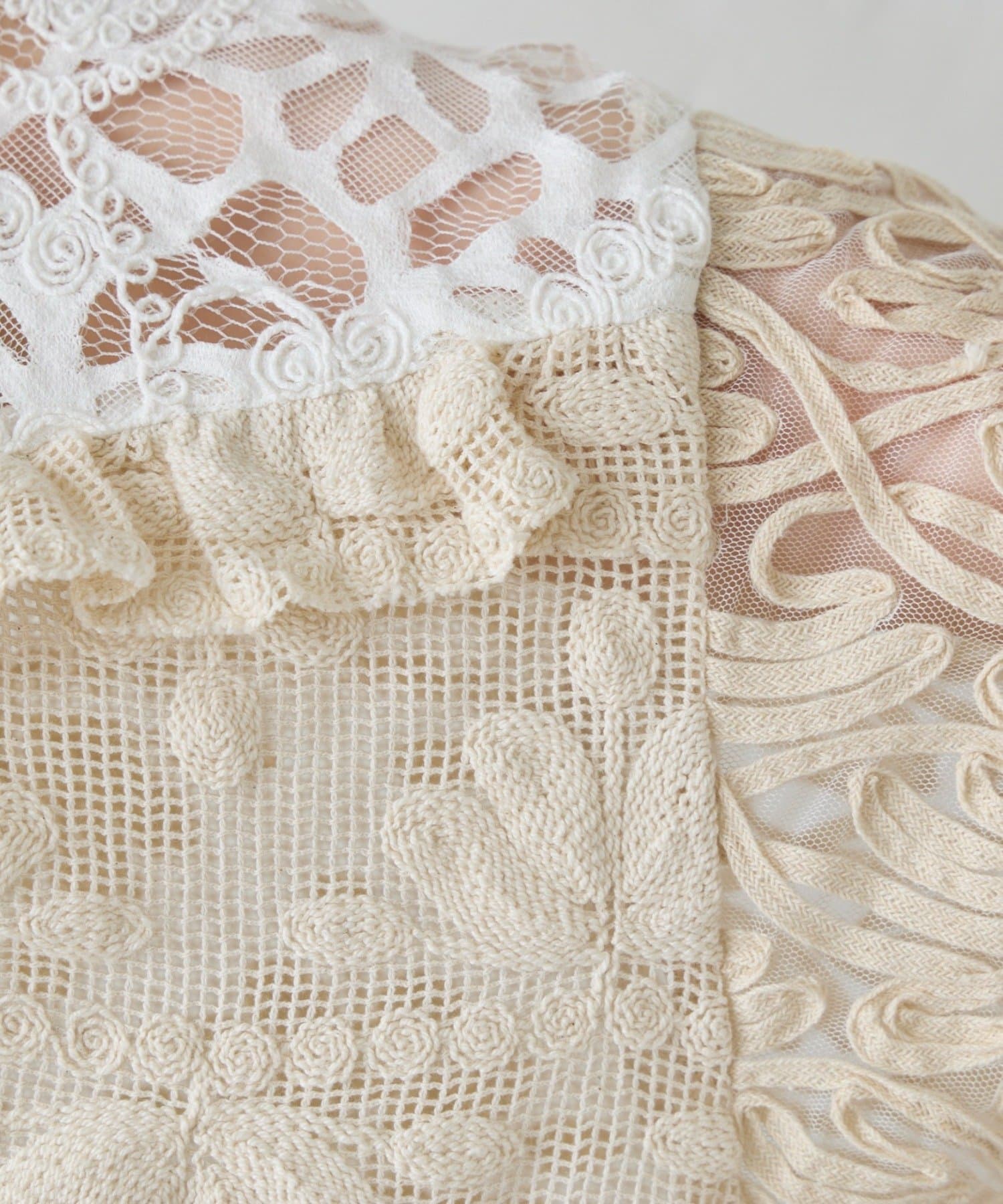 CIAOPANIC TYPY(チャオパニックティピー) 【etsinta/エシンタ】レースパッチワークシャツINDIA